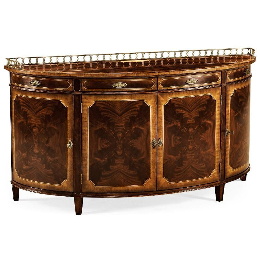 Large Mahogany Demilune Sideboard