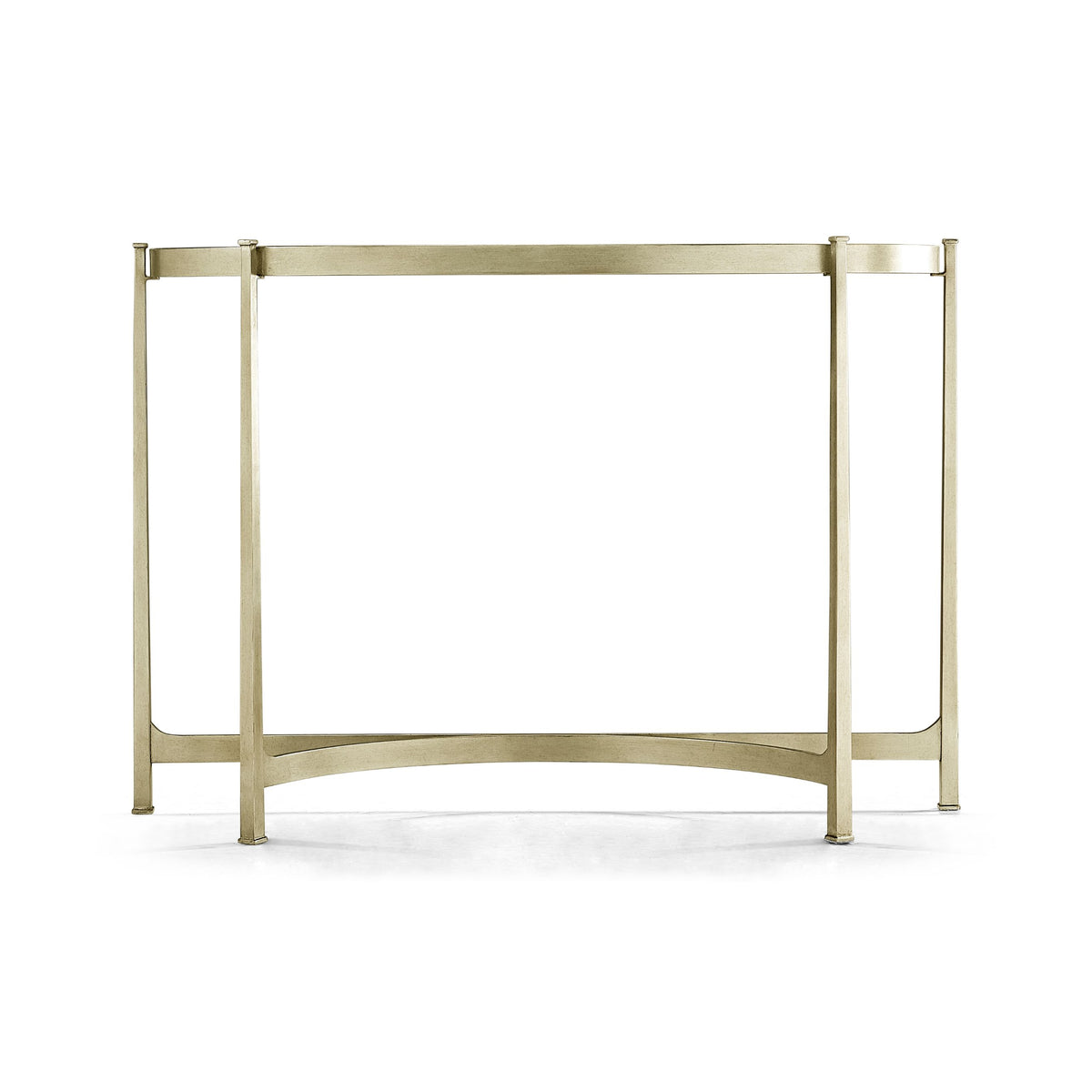 Large Demilune Console Table – Antique Silver
