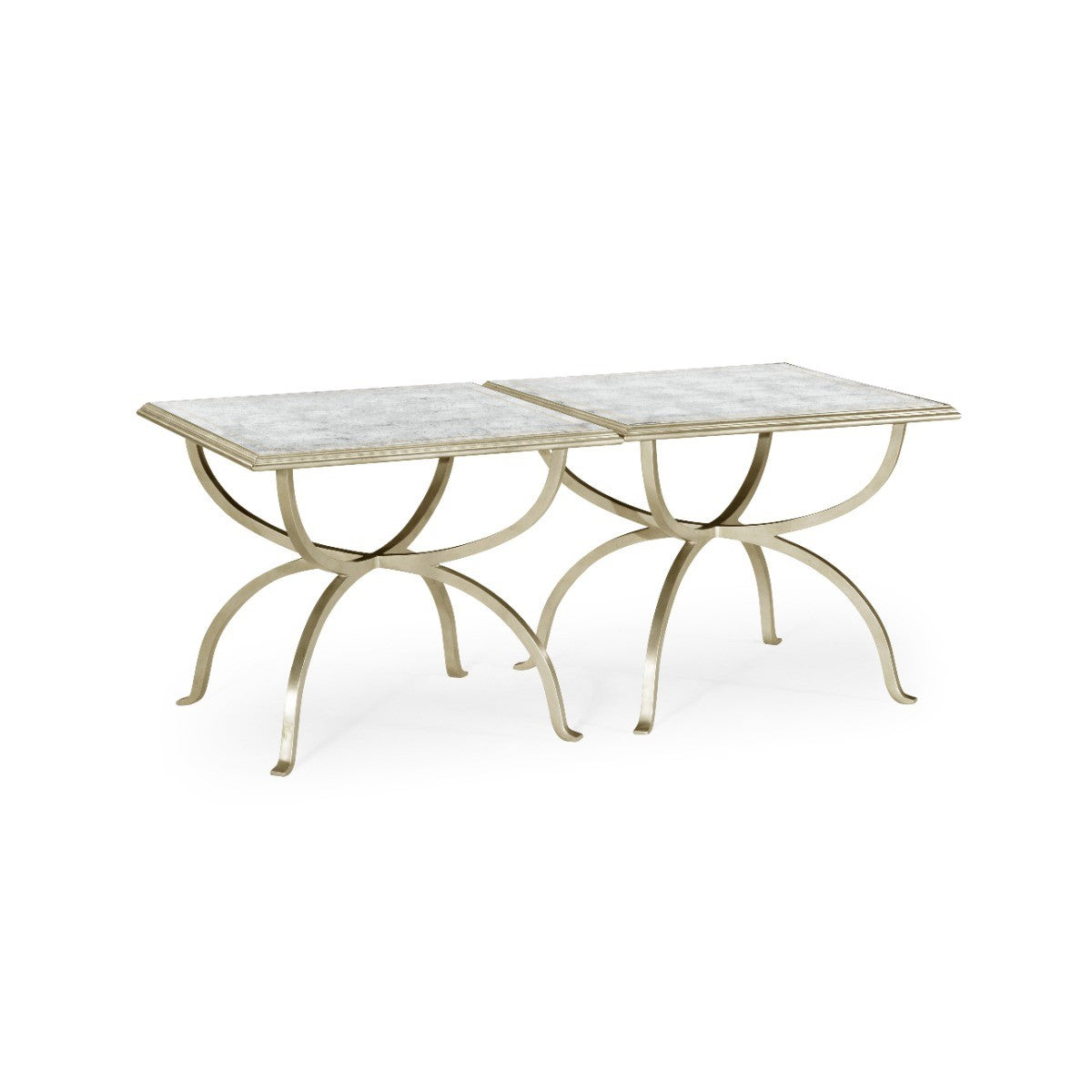 Contemporary Coffee Table Set of 2 – Silver