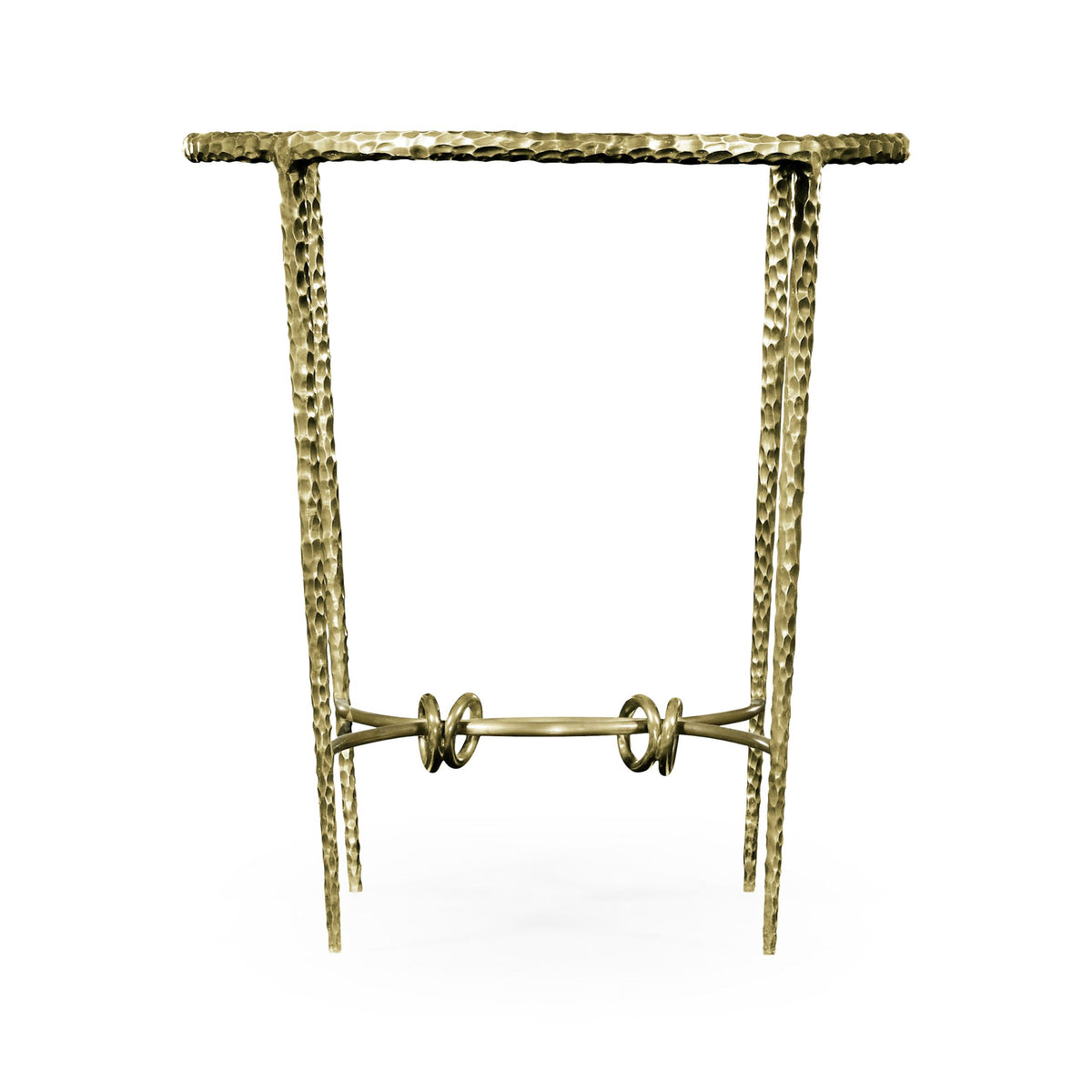 Round Side Table Hammered – Brass