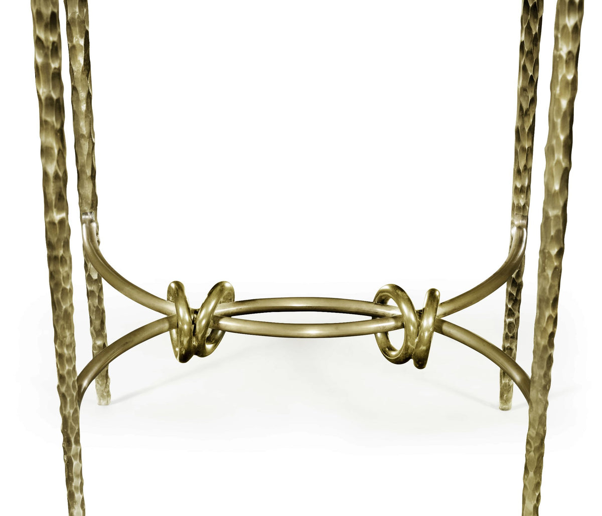 Round Side Table Hammered – Brass