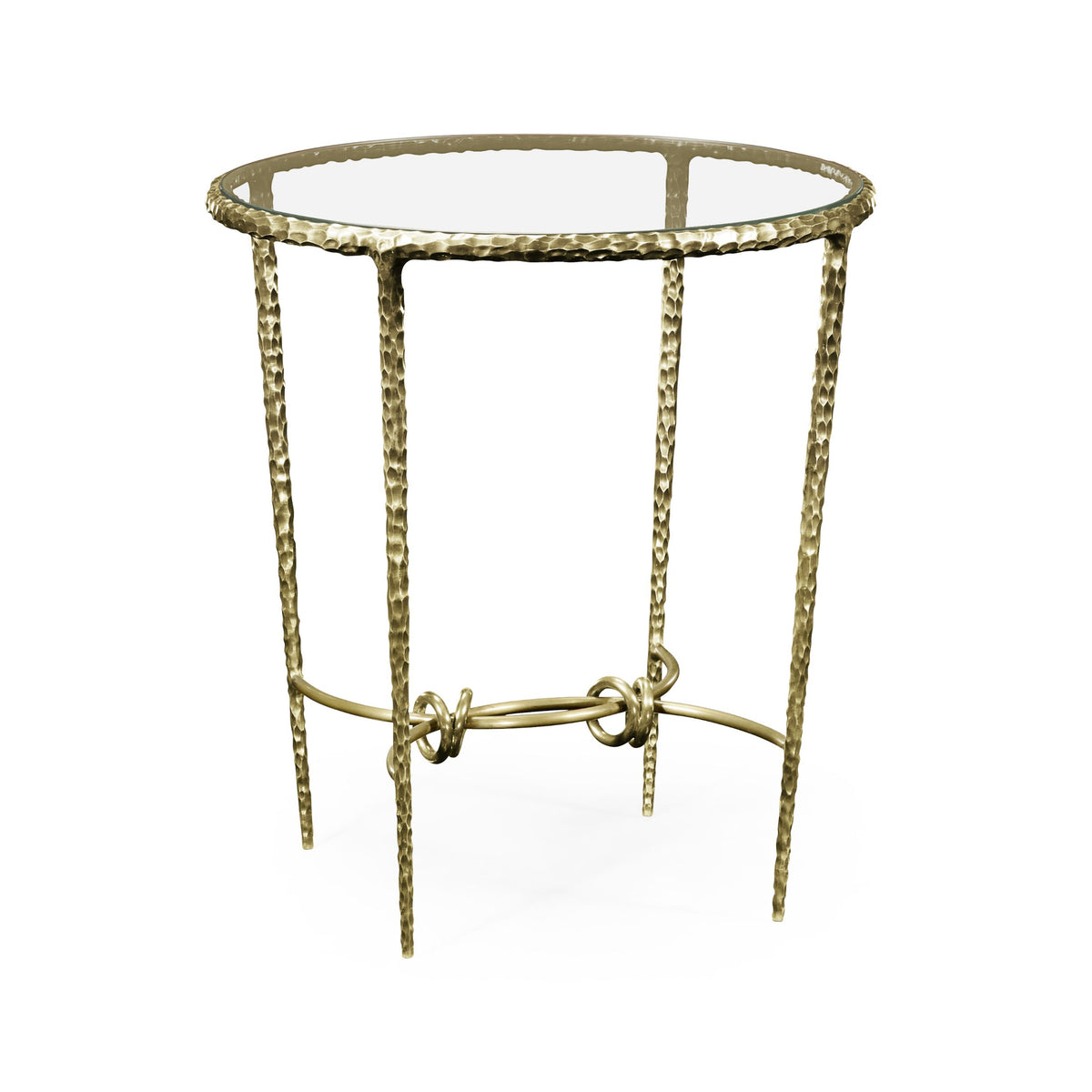 Round Side Table Hammered – Brass