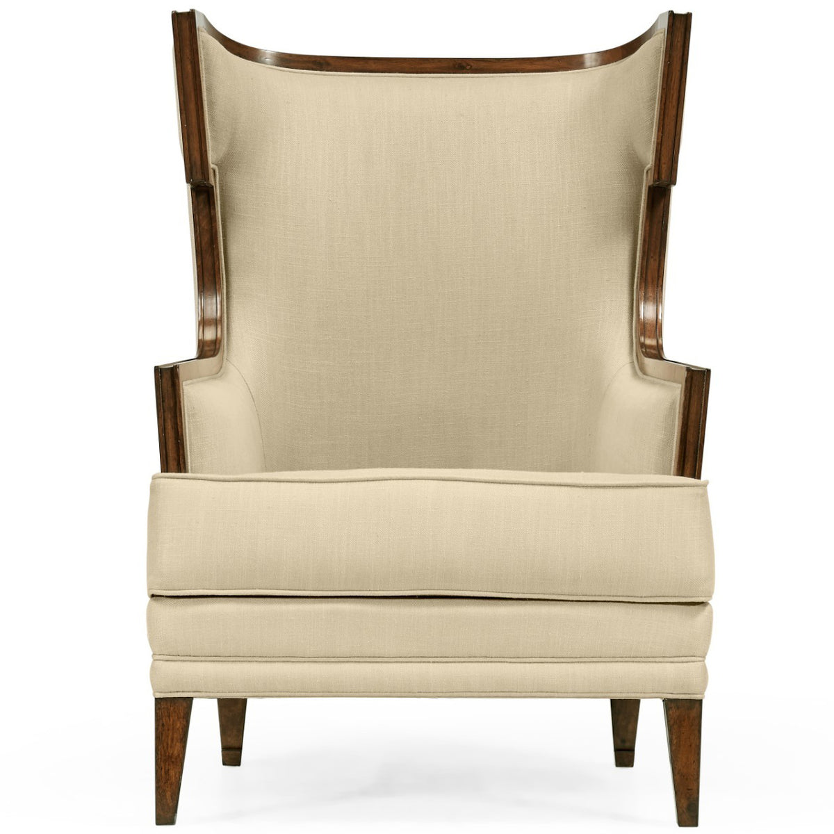 Walnut Greek Revival Armchair – Linen