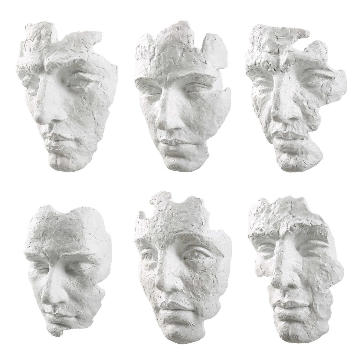 Self-Portrait White Mask Wall Décor – Set of 6