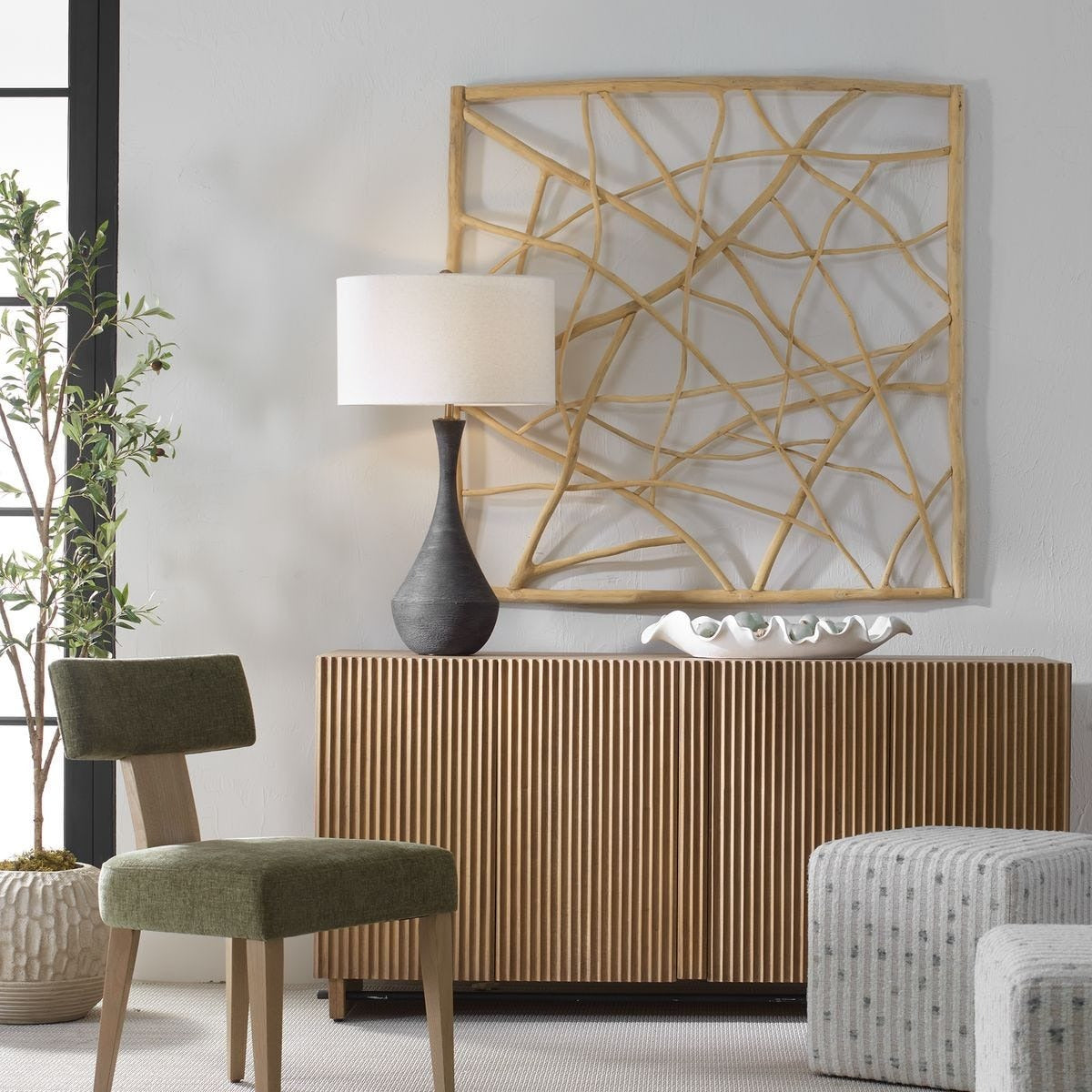 Tangled Up Outdoor Teak Wall Décor