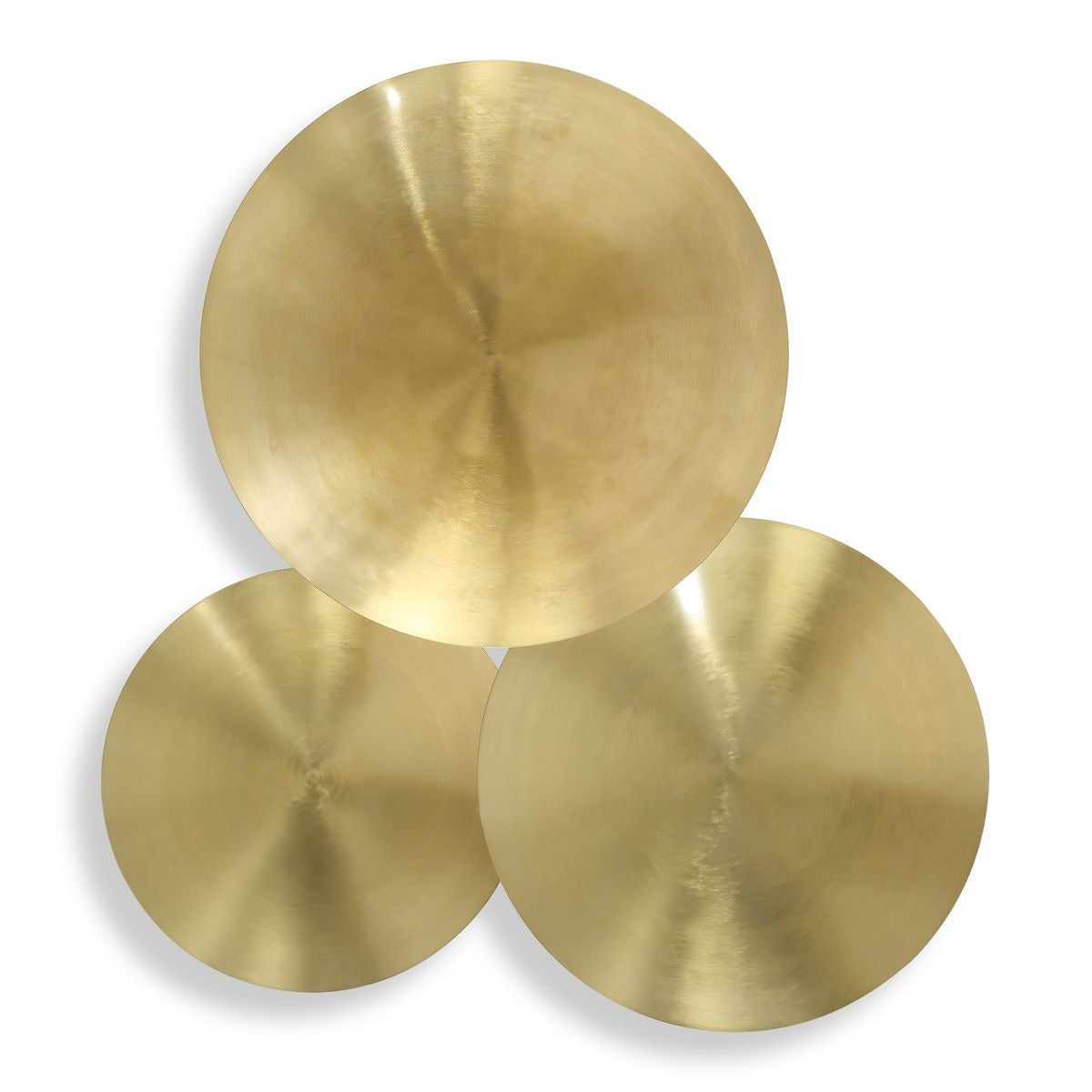 Cymbalic Round Brass Wall Art – Set of 3