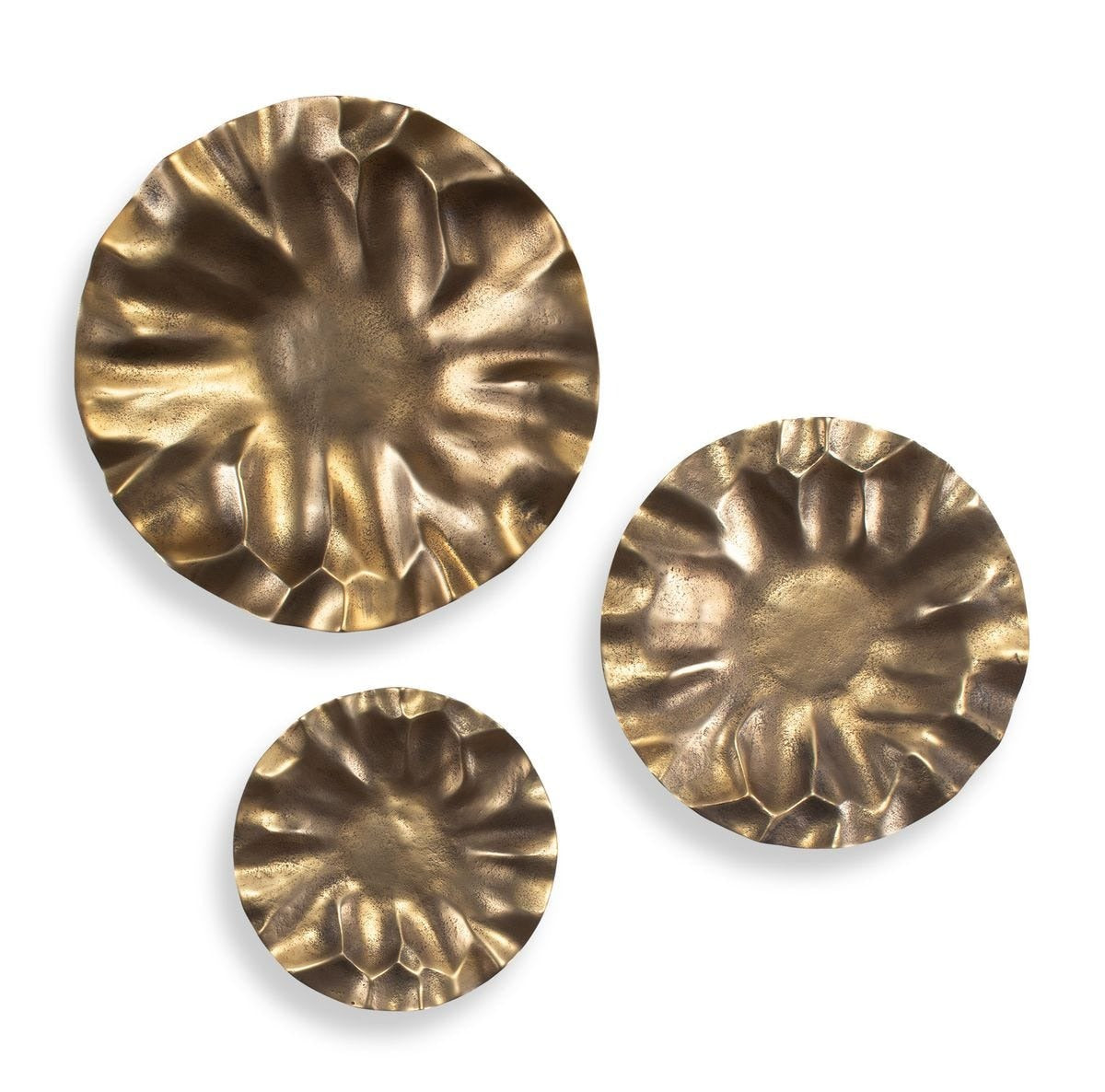 Peonia Outdoor Gold Wall Art – Set of 3