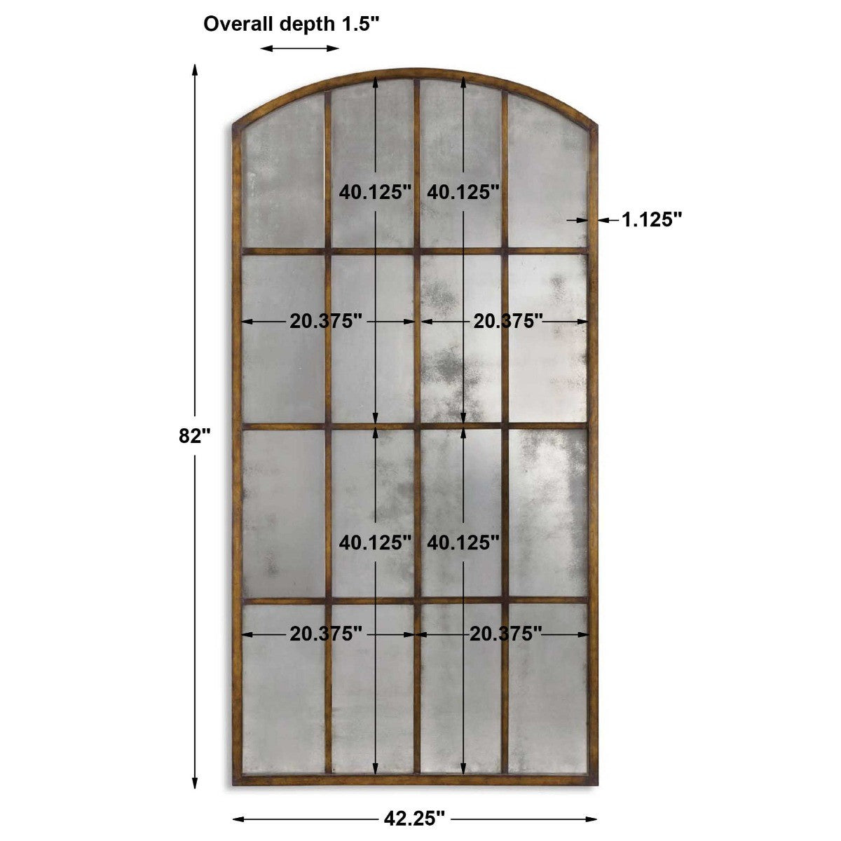 Amiel Antique Large Arch Mirror