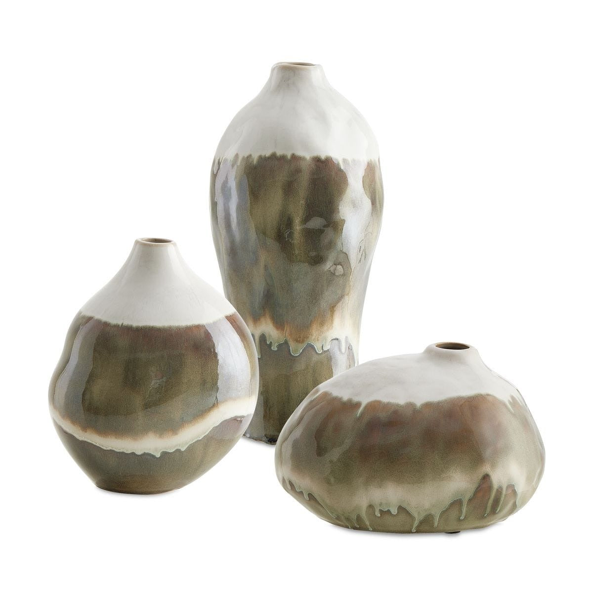 Earthflow Glazed Outdoor Vases – Set of 3