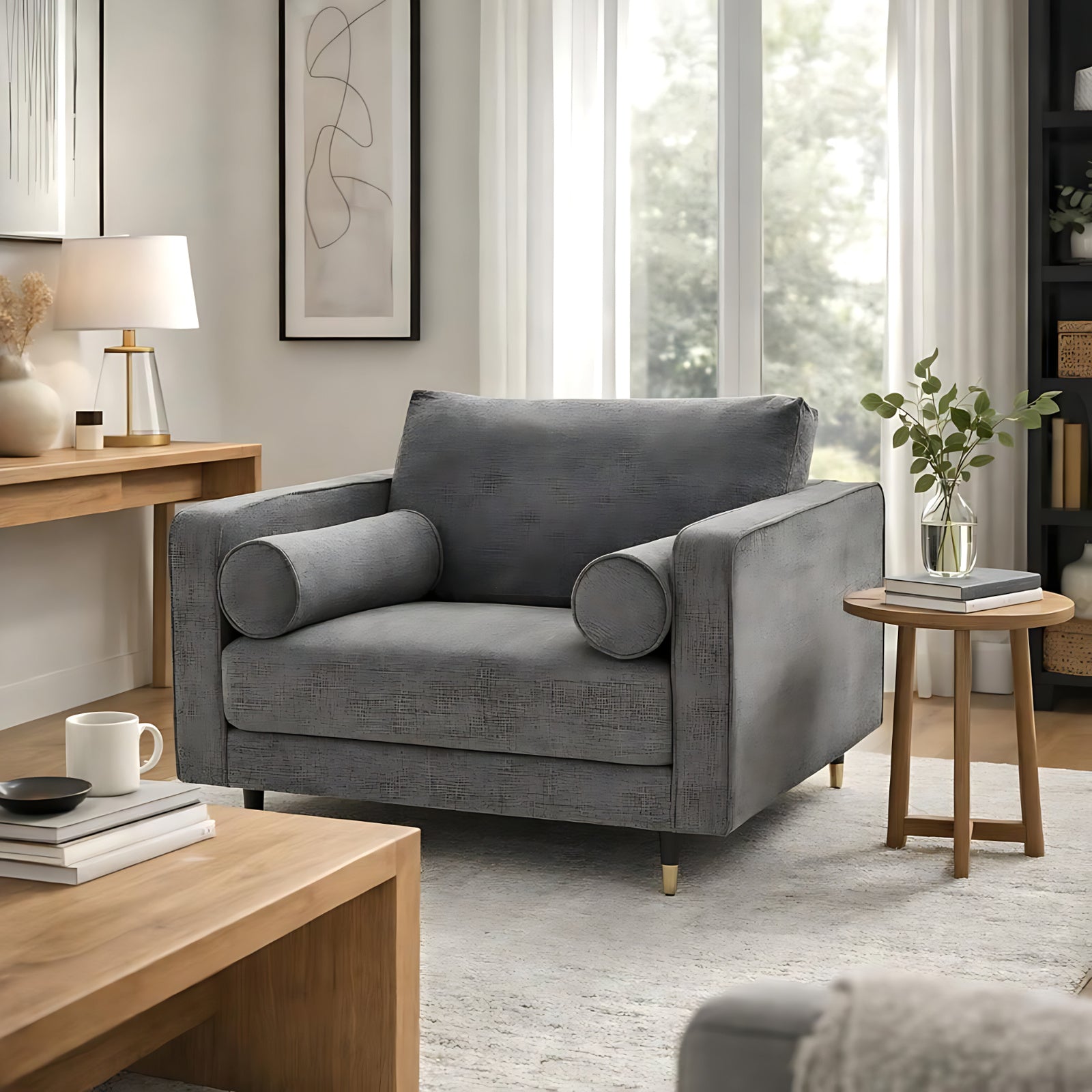 Hampton Grey Large Arm Chair