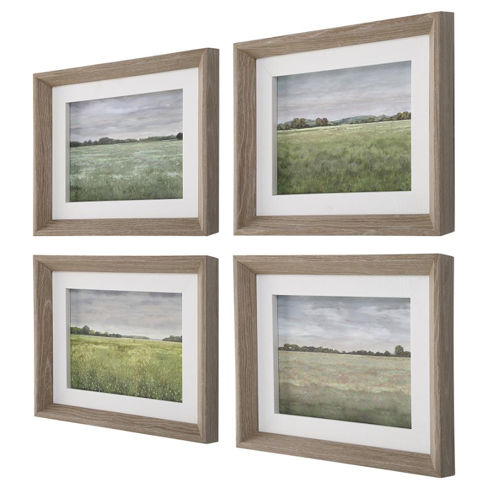 Quiet Meadows Framed Prints – Set of 4