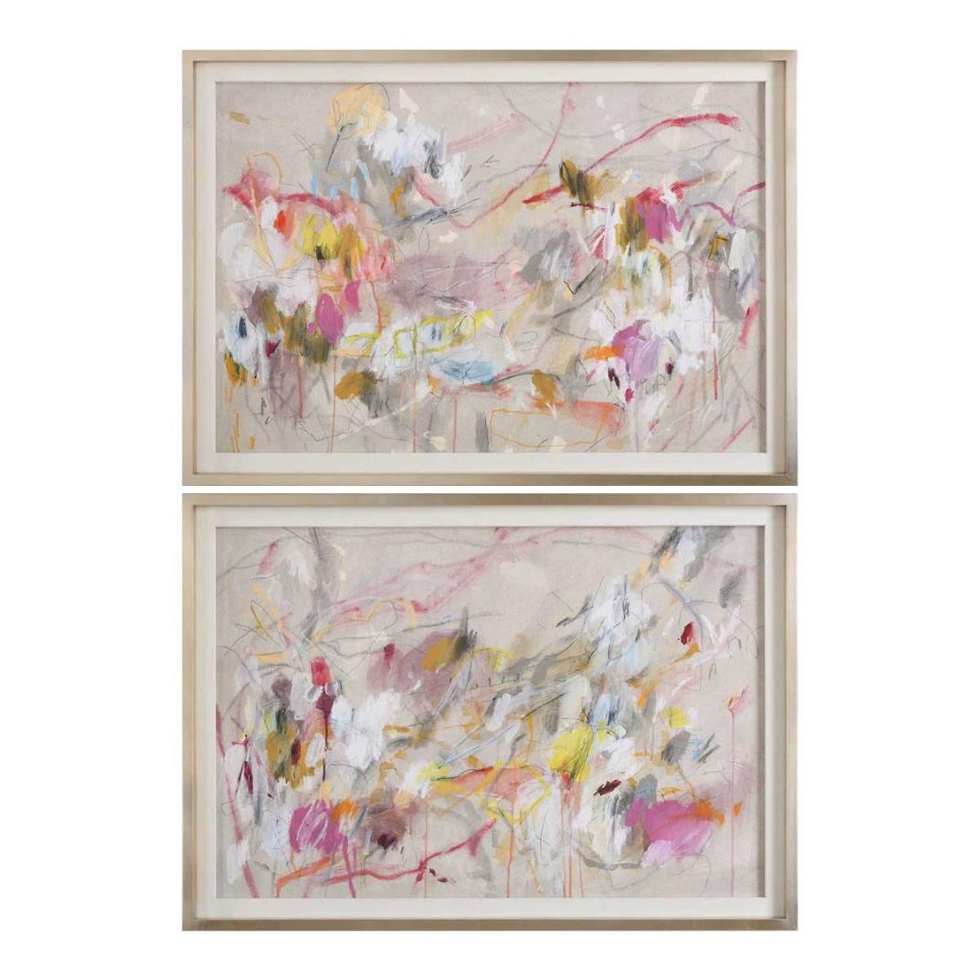 Metropolitan Rush Abstract Prints – Set of 2