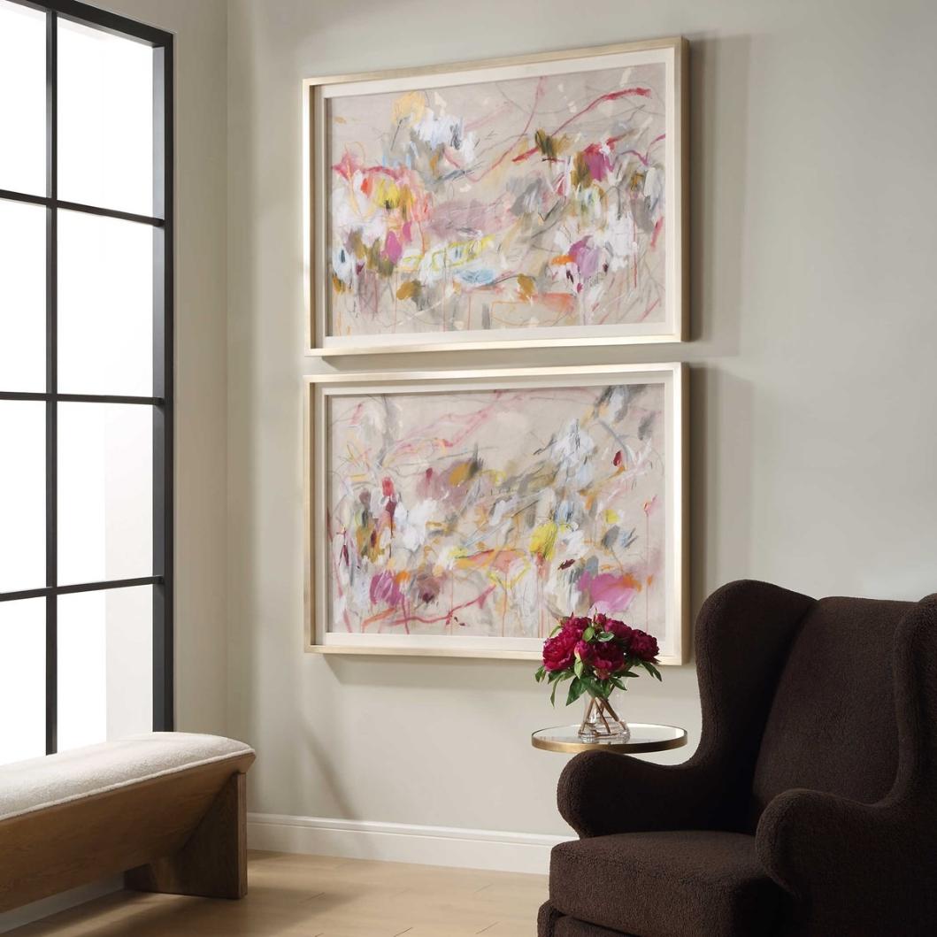 Metropolitan Rush Abstract Prints – Set of 2