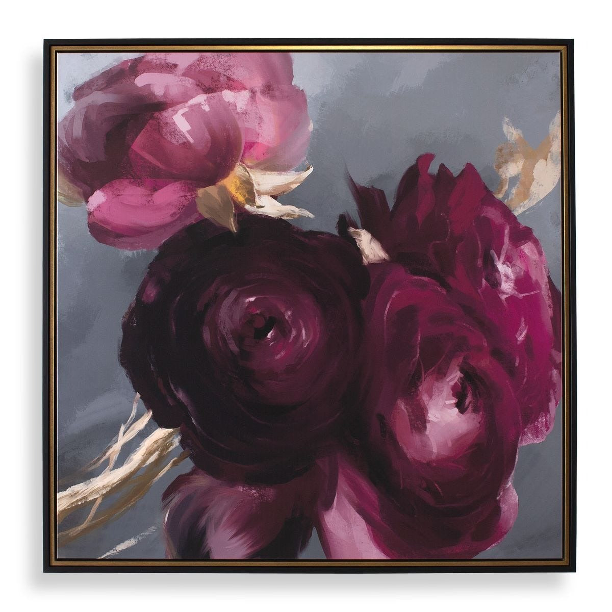 Plum Ranculus Framed Floral Art