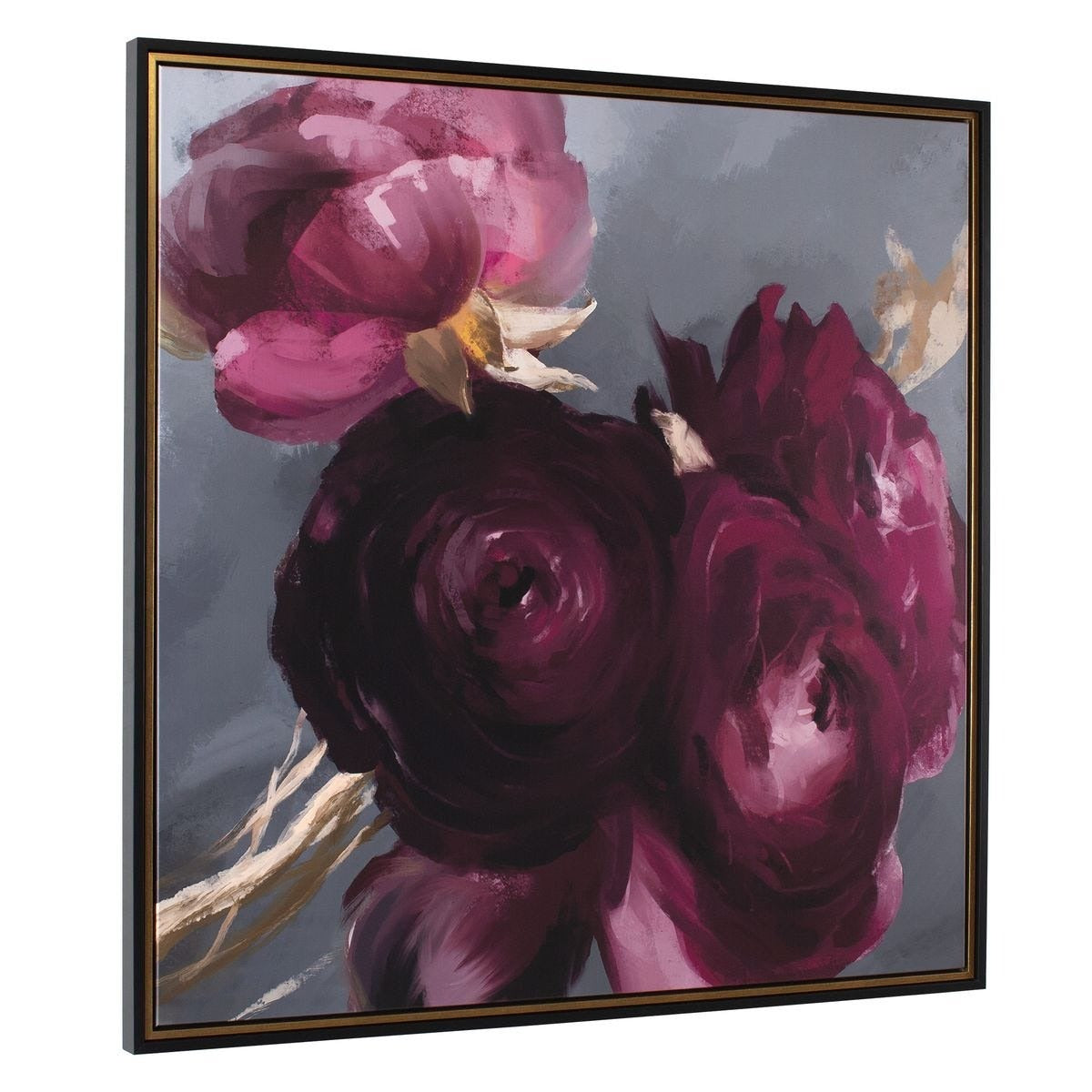 Plum Ranculus Framed Floral Art
