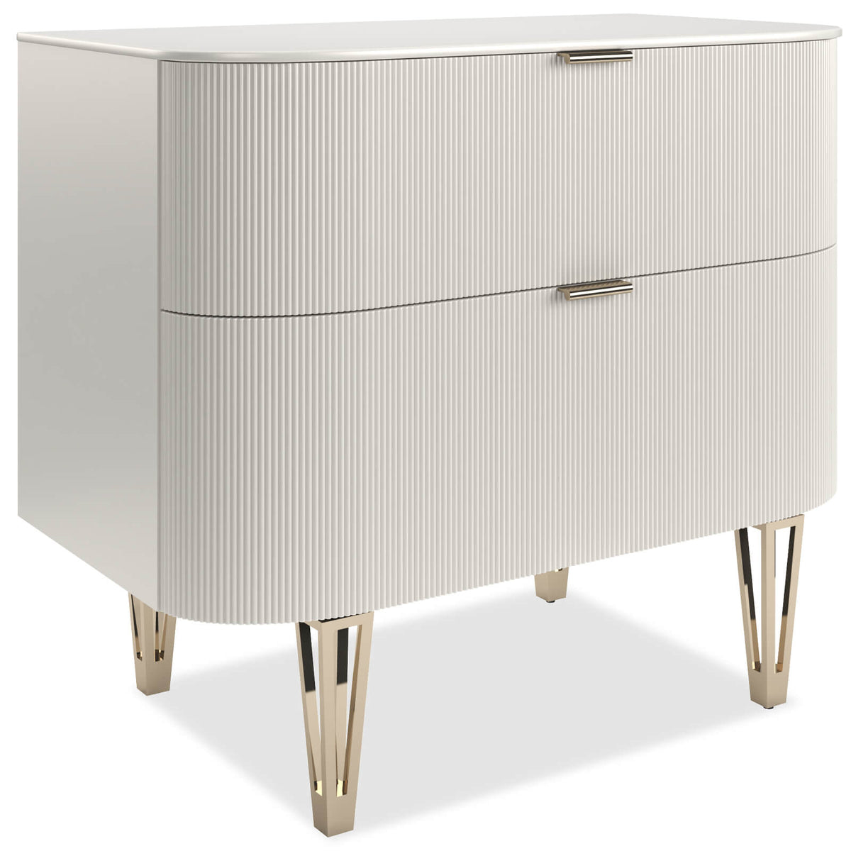 True Love Bedside Table – Matte Pearl, Large