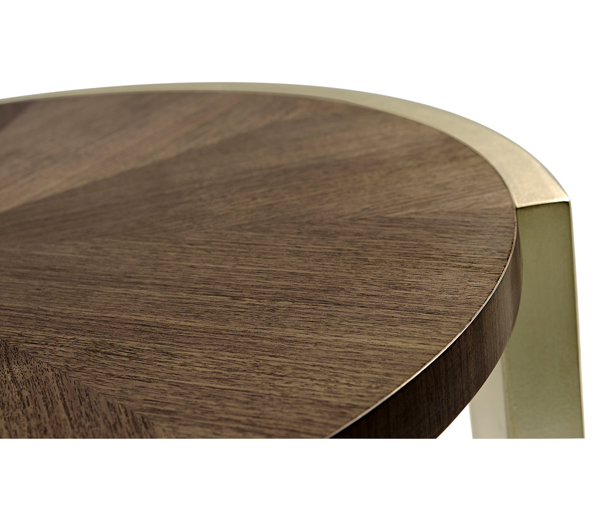 Round End Table in Dark Grey Walnut