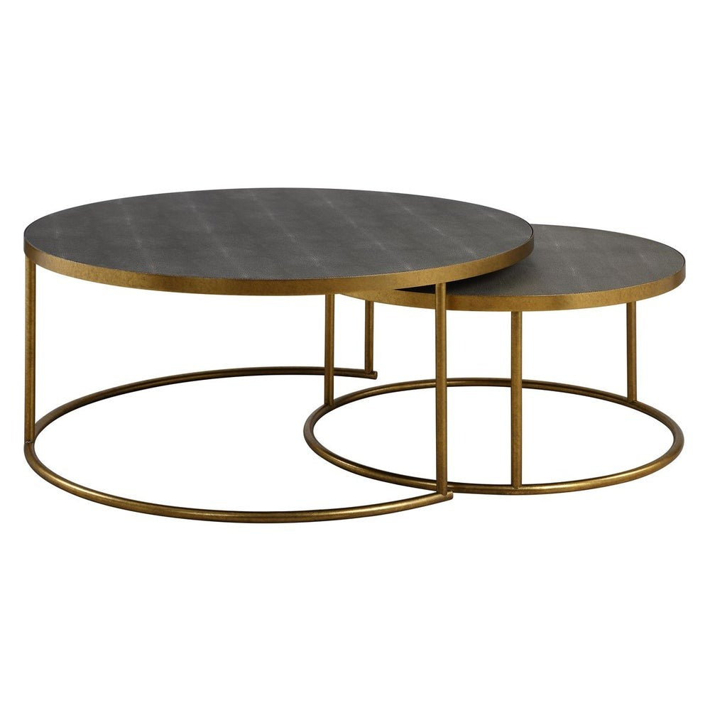 Aragon Nesting Coffee Tables – Grey, Set of 2