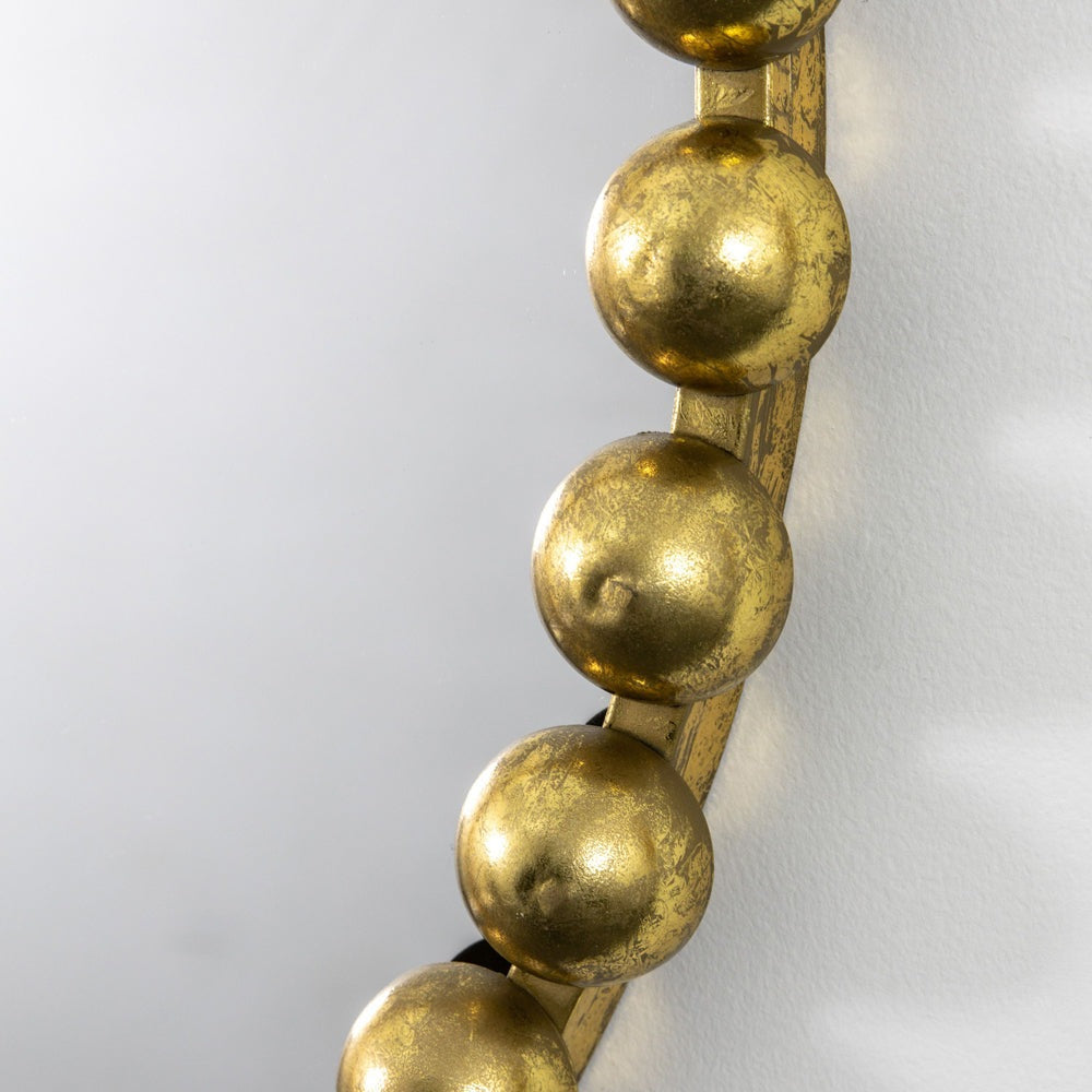 Selena Round Wall Mirror - Gold detail
