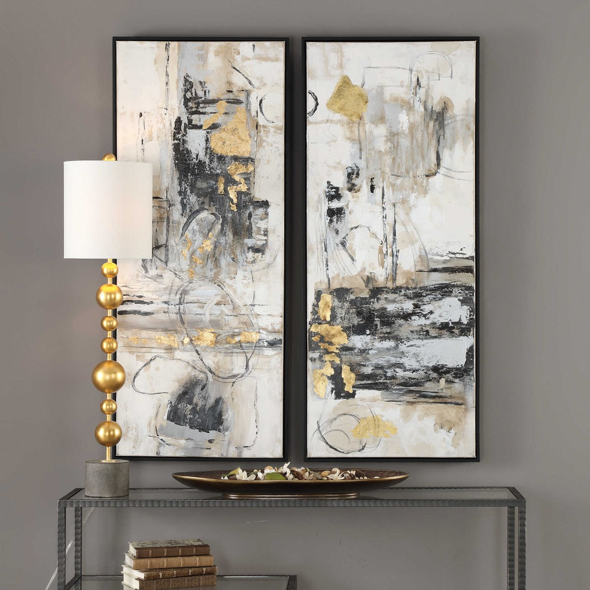 Life Scenes Abstract Art, Set of 2