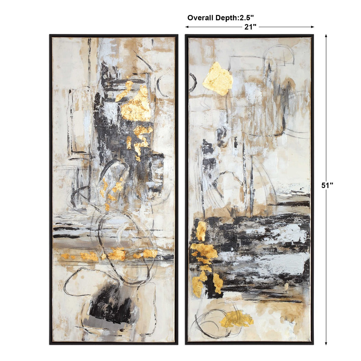 Life Scenes Abstract Art, Set of 2