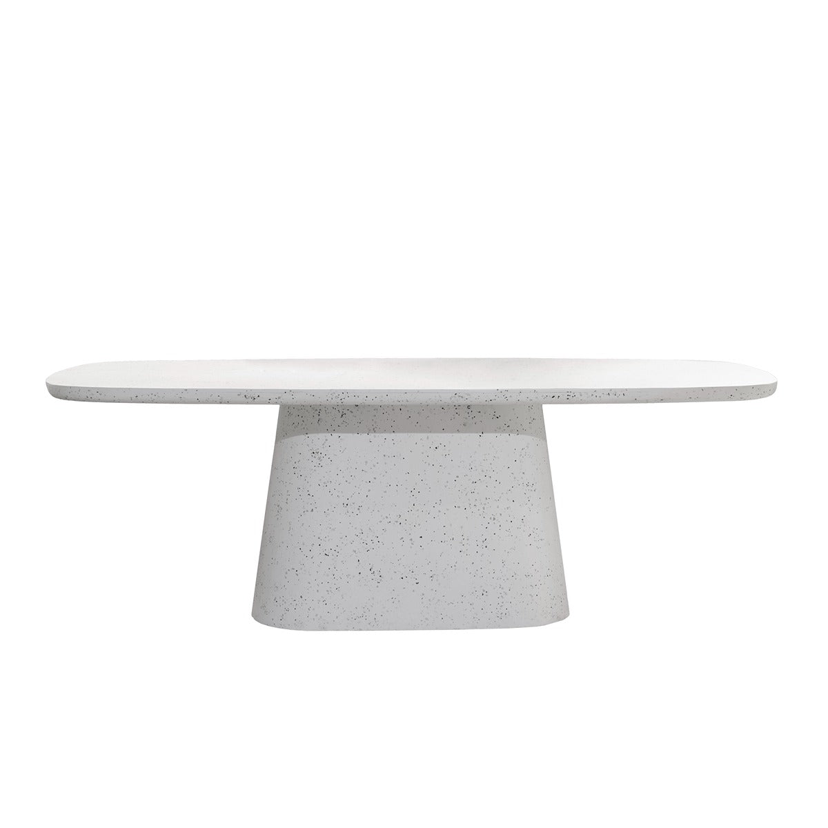 Hamura terrazzo white rectangular dining table