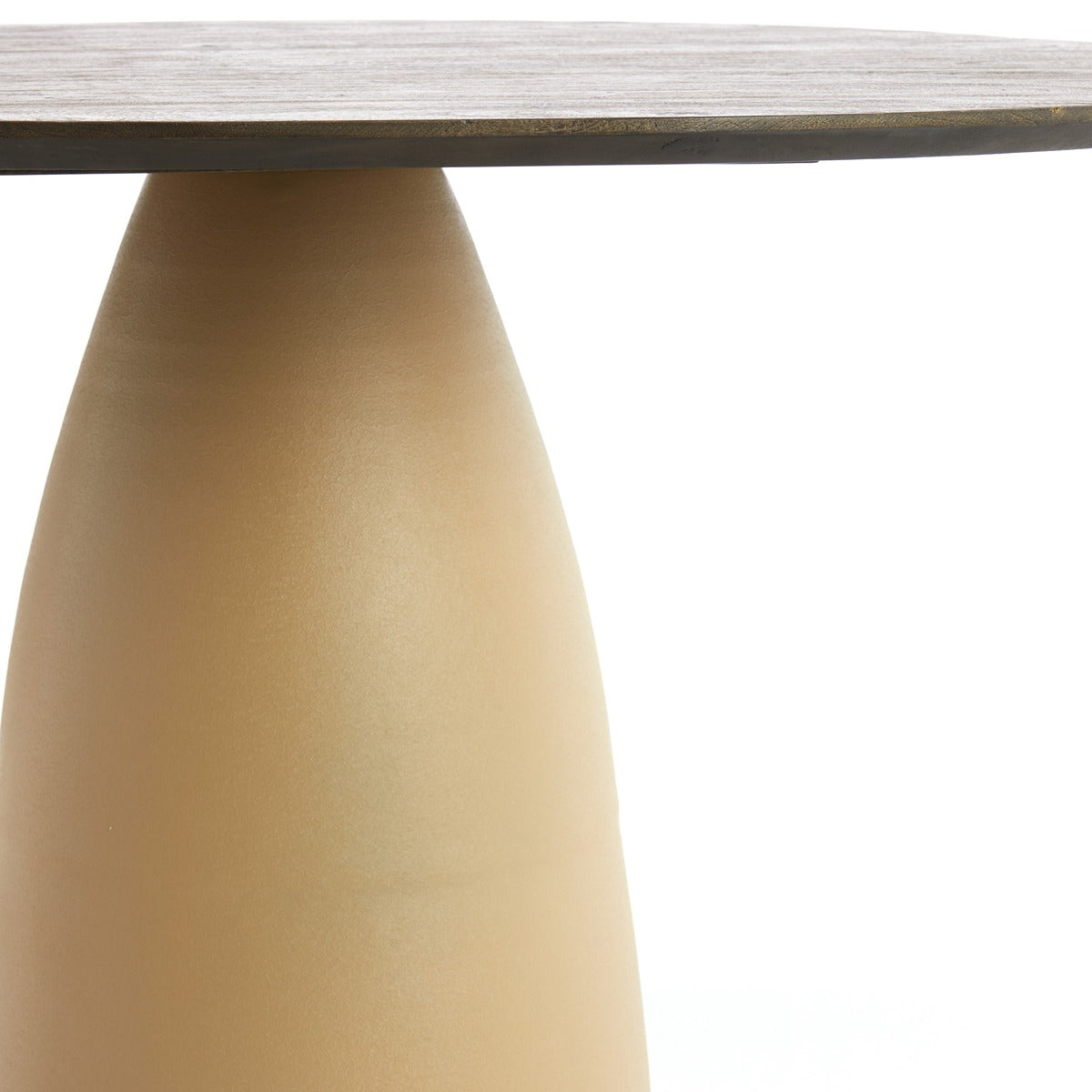 Palmira round dining table matte beige