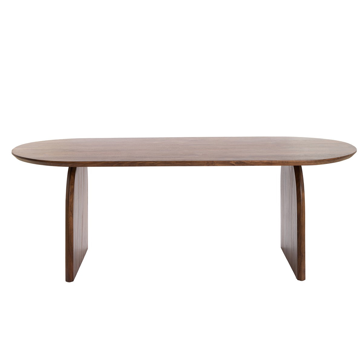 Indore acacia wood oval dining table brown