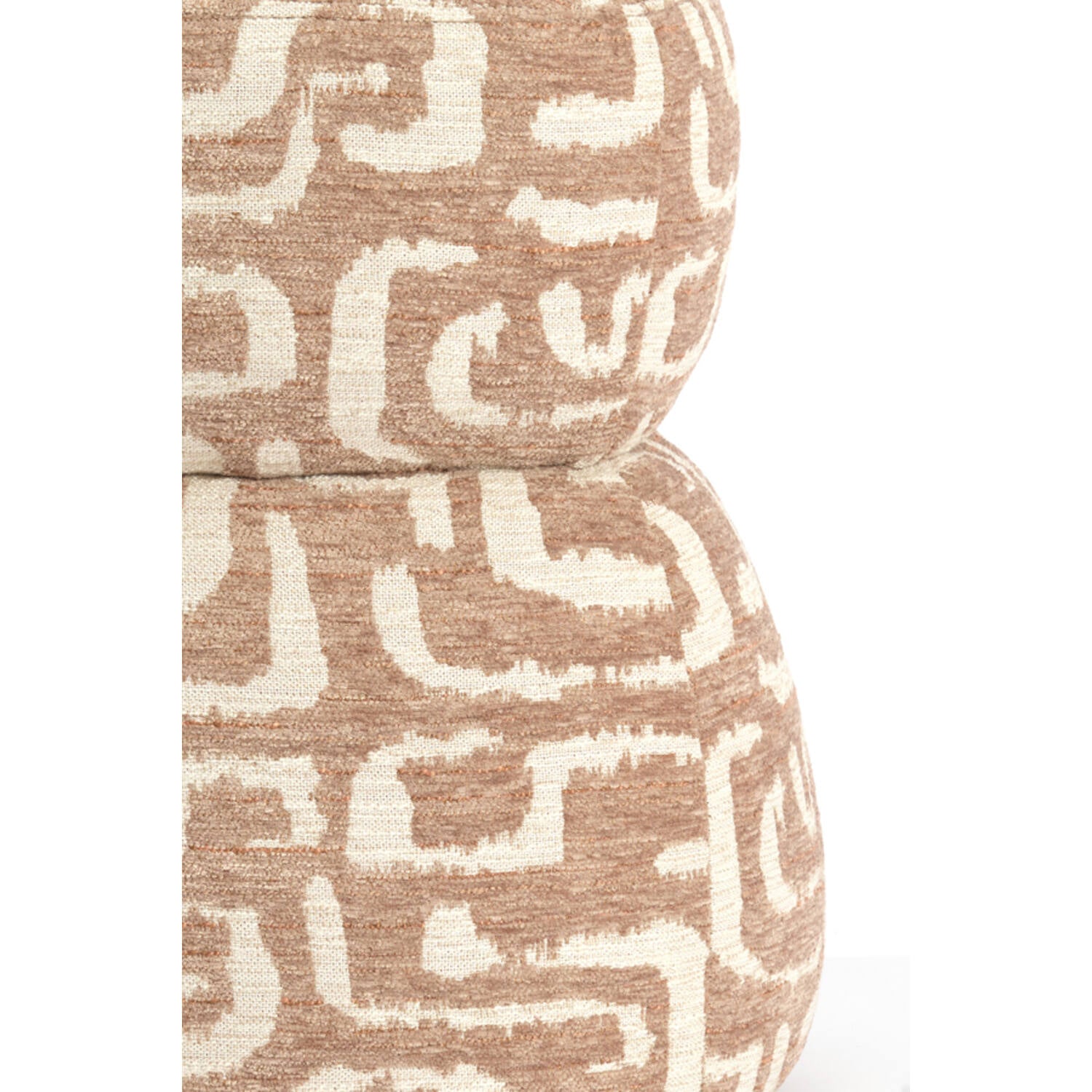 Leyla Pouffe – Terracotta & Beige