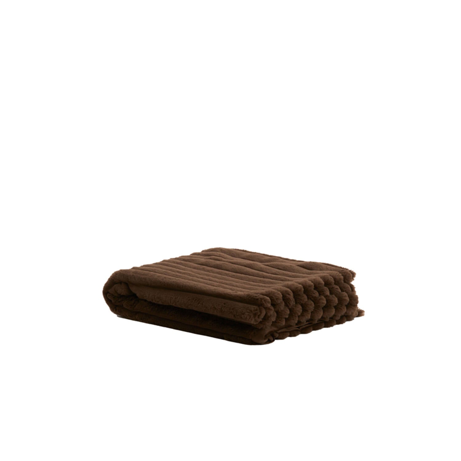Dusky Rose Contrast Throw – Dark Brown | 170 × 130 cm