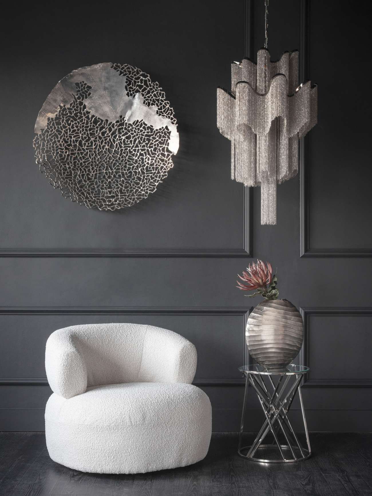 Apo Silver Coral Wall Sculpture