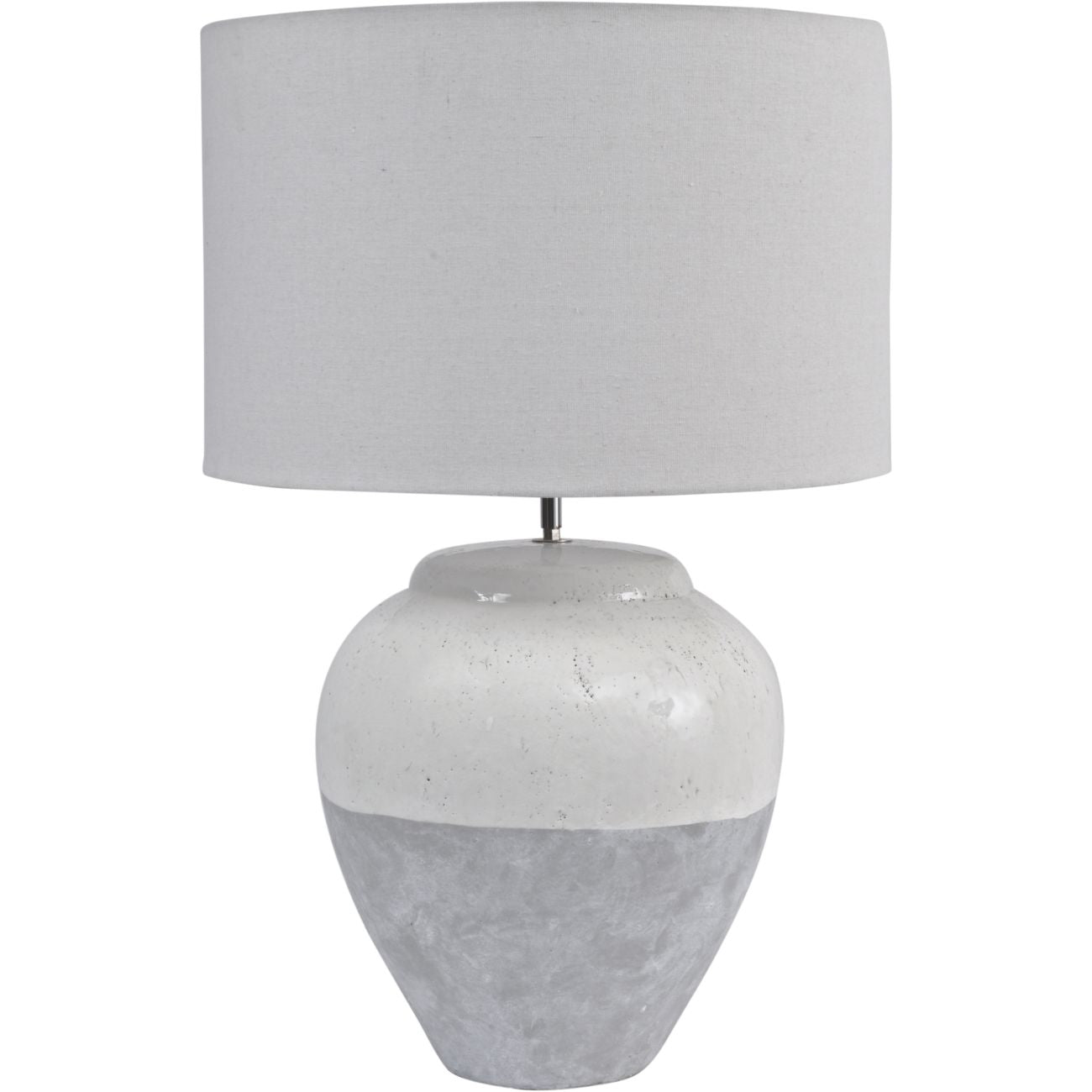 Skyline Grey Porcelain Table Lamp and Shade, Large E27 60W