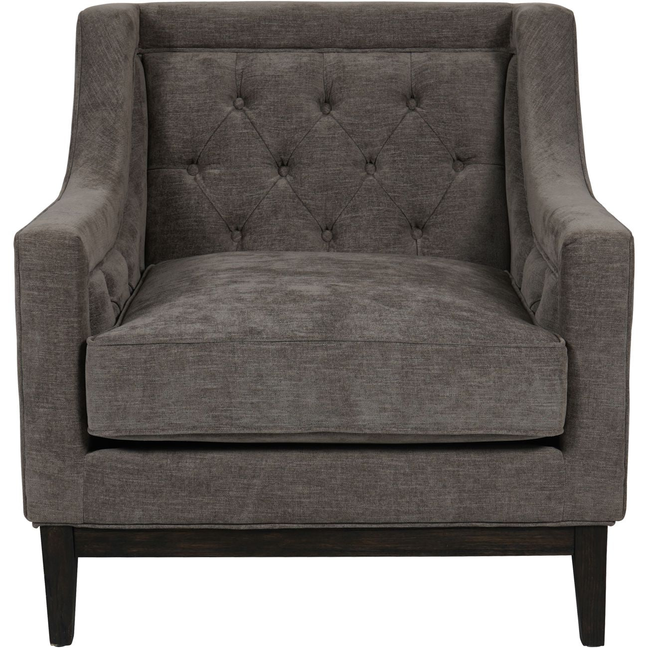 Promotion – Theodore Buttoned Armchair in Warm Grey