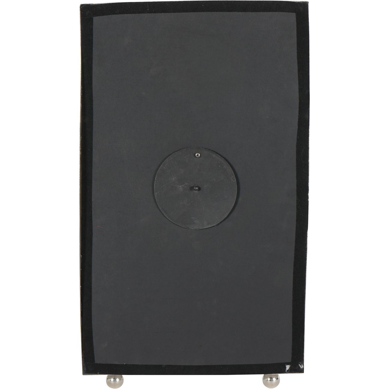 Johnson Large Mantel Clock Nickel Finish 54cm