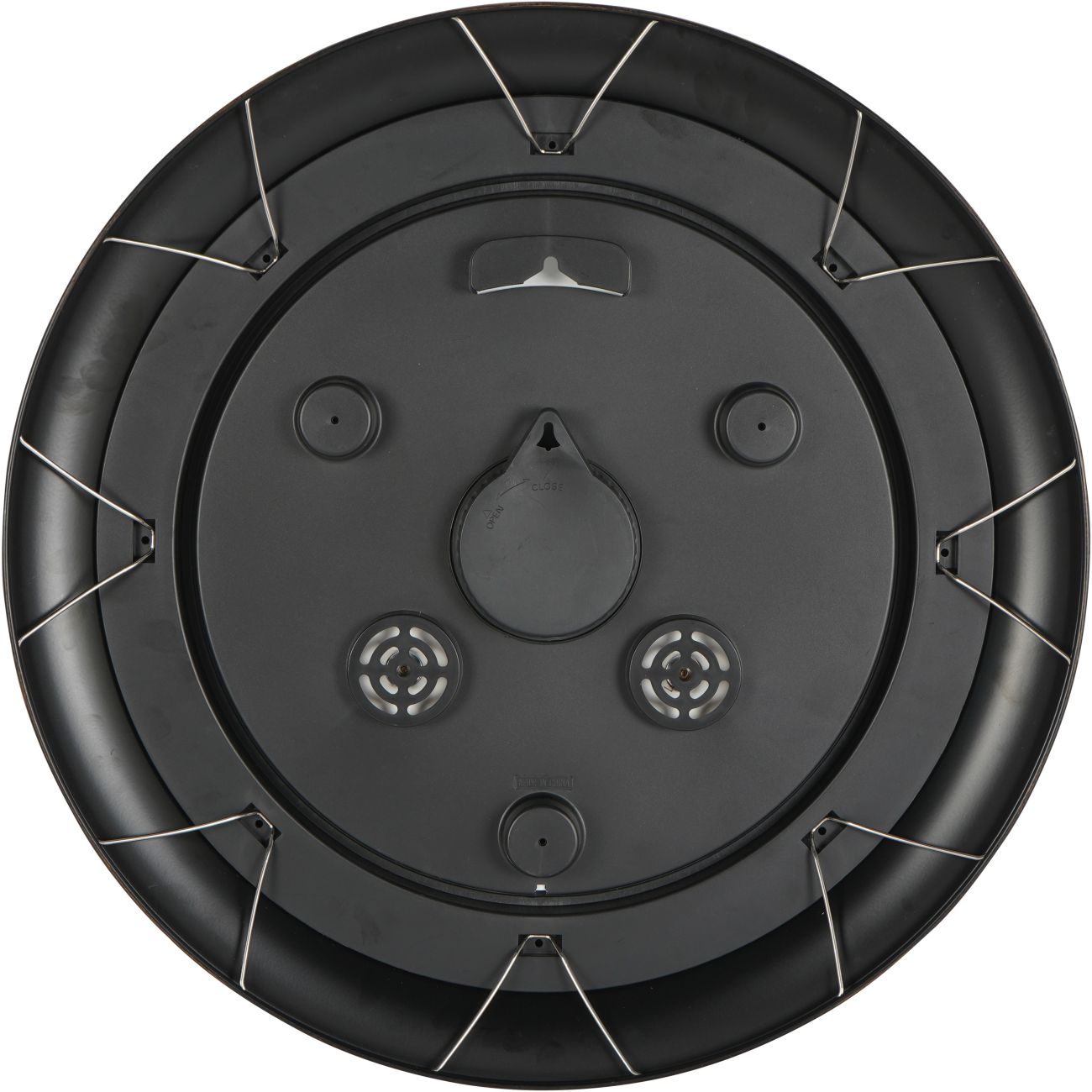 Outdoor Clock with Temperature and Humidity Black 53.3cm