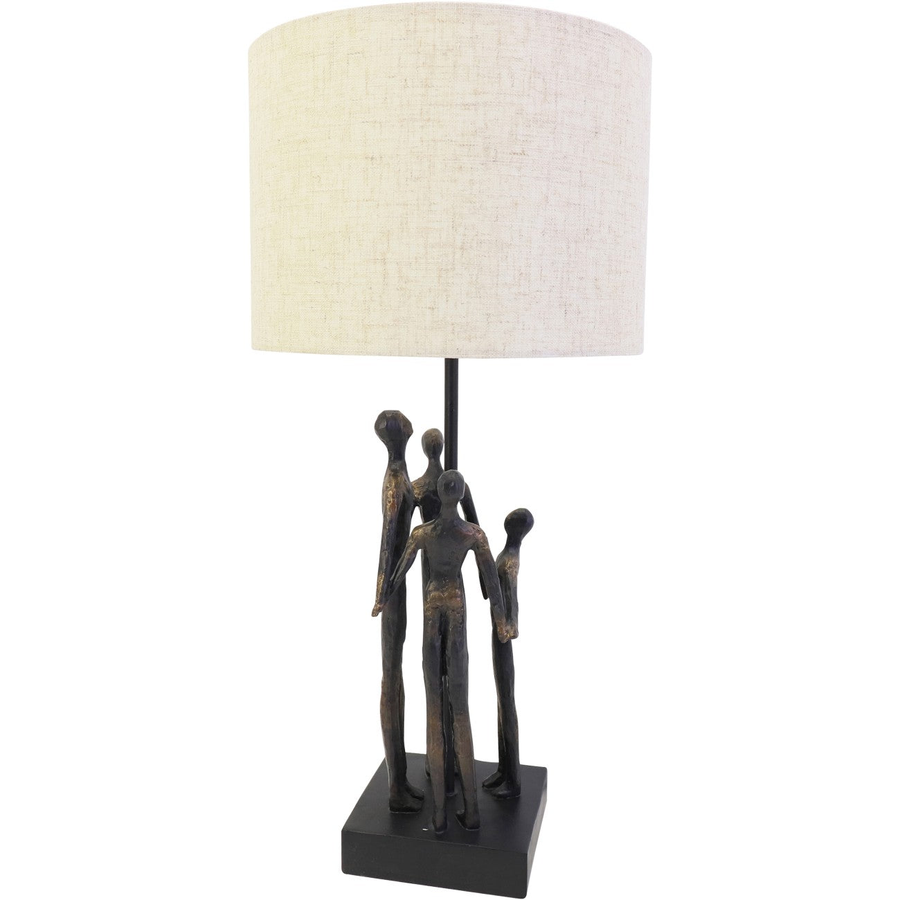 Family Sculpture Lamp with Shade