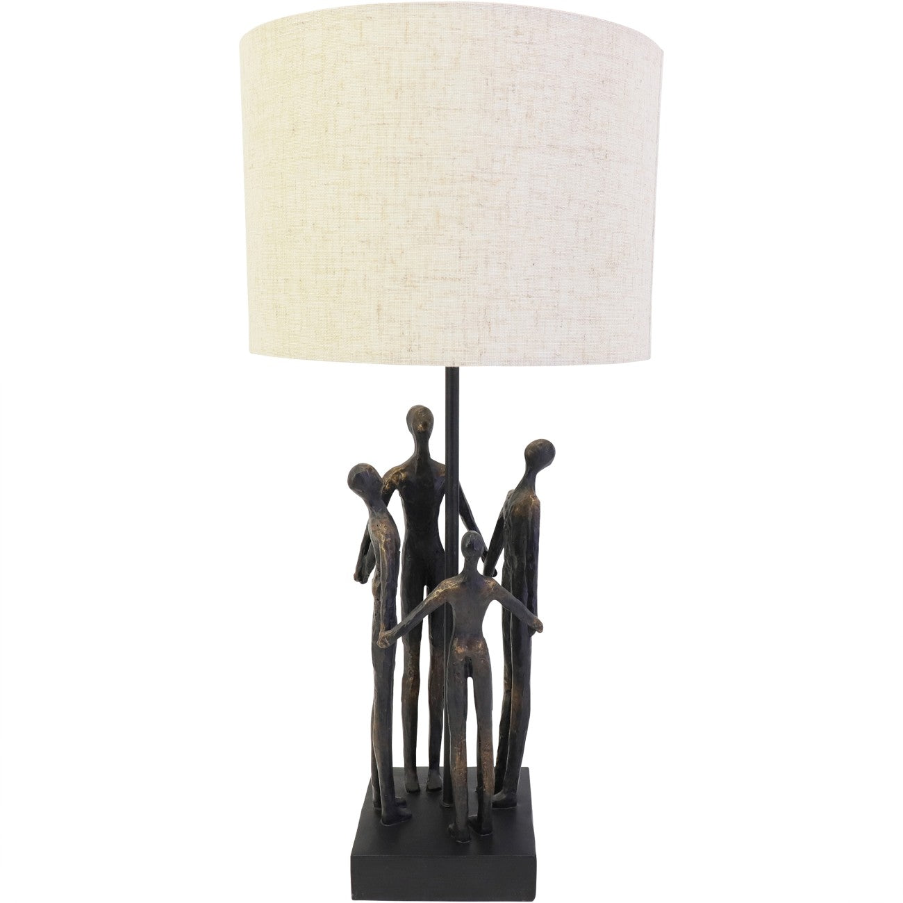 Family Sculpture Lamp with Shade
