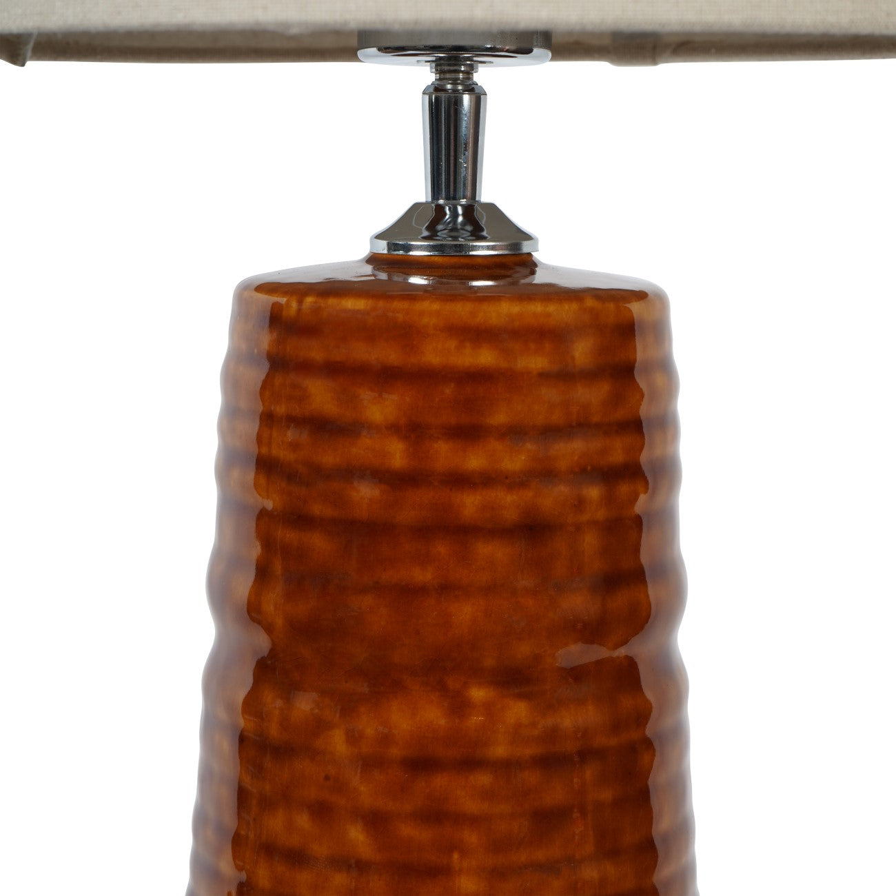 Tivoli Tall Ceramic Floor Lamp Terracotta with Shade E27 60W