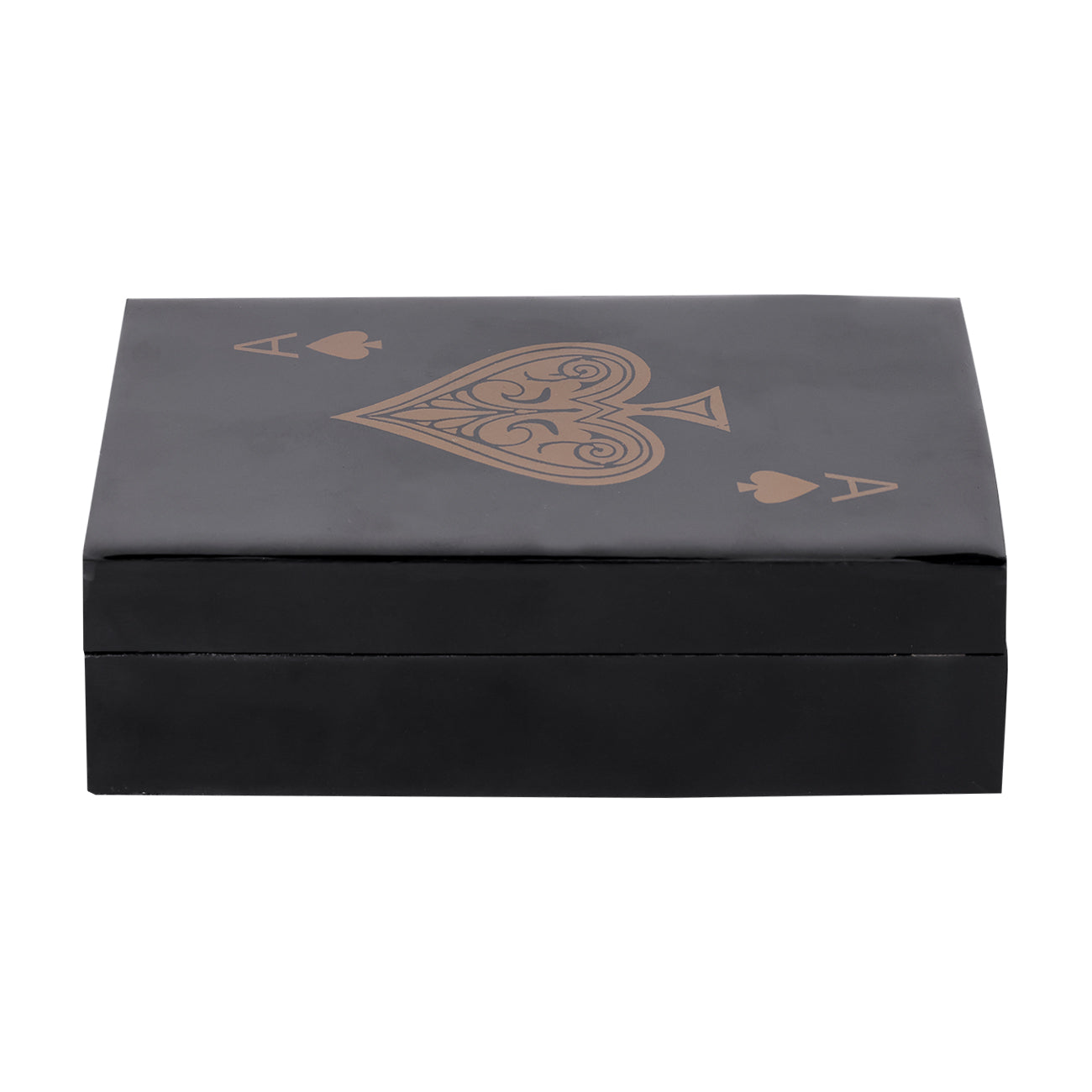 Chollerford Black and Gold Inlay Card Box