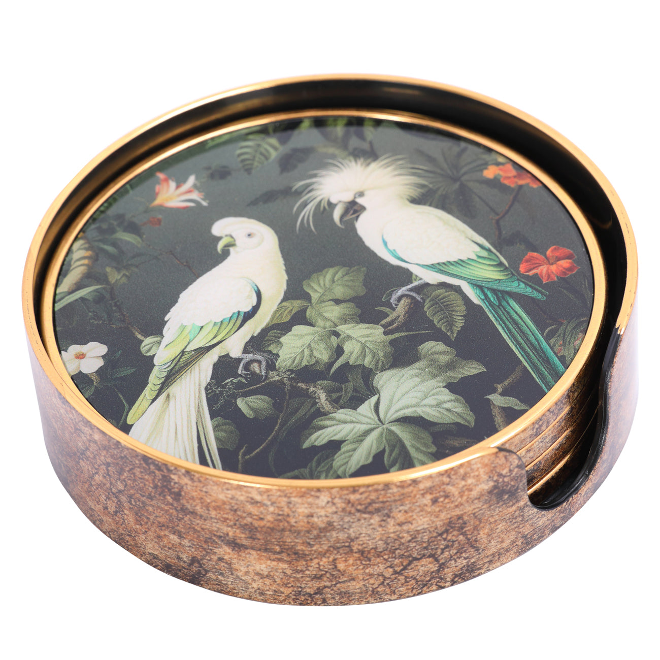 Tropical Birds Set Coasters