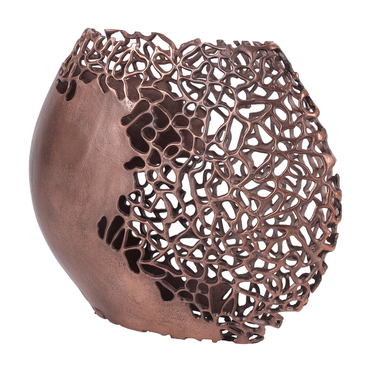 Apo Coral Raw Bronze Ellipse Vase