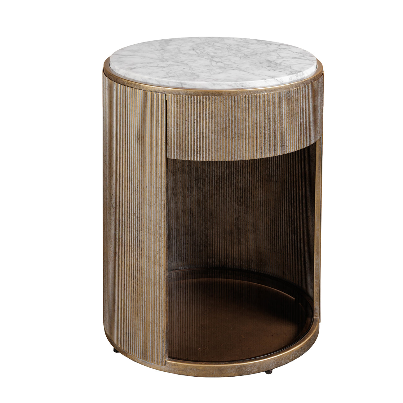 Belvedere Aged Gold Bedside Table