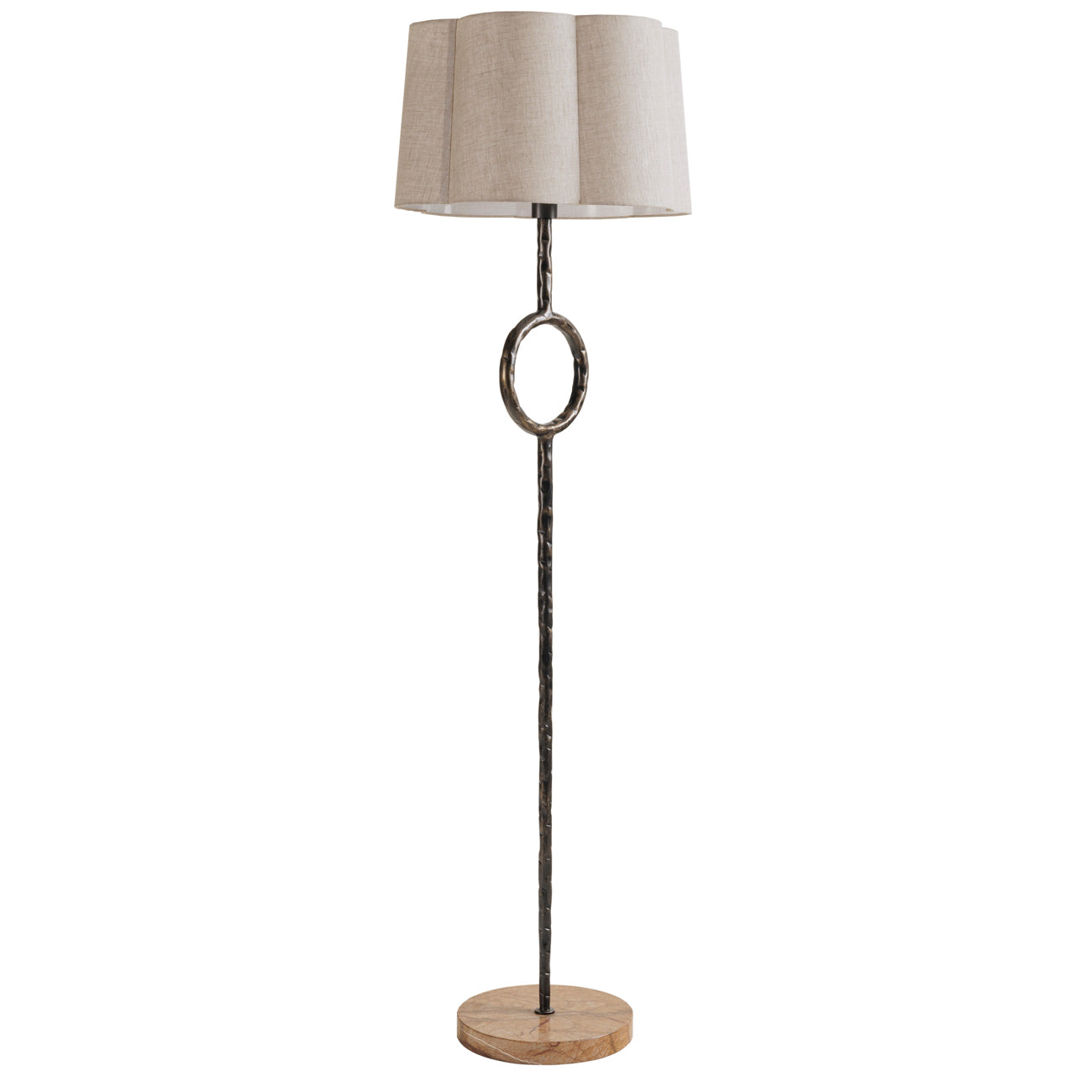 Rutland Floor Lamp with Plain Linen Shade