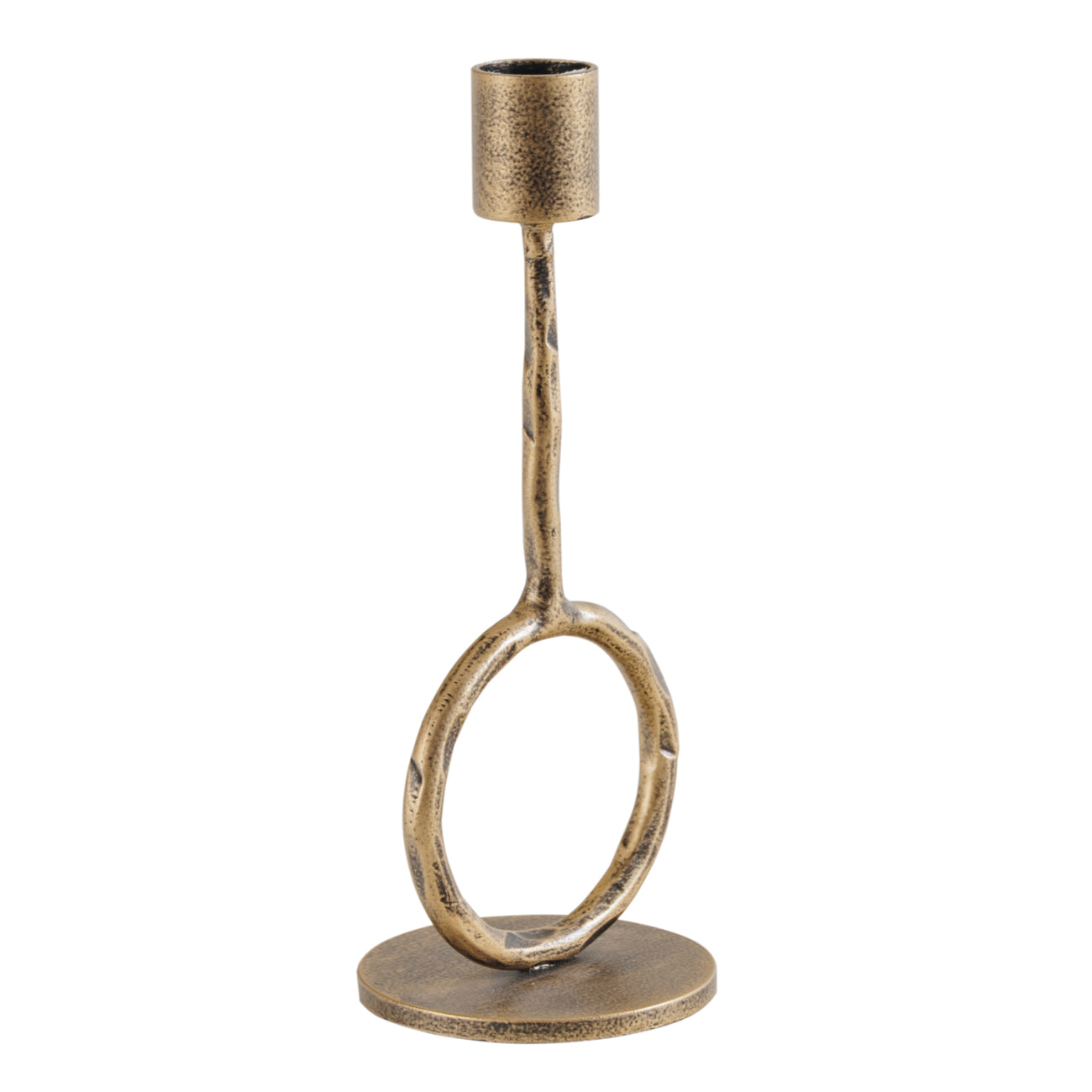 Ronde Antique Gold Candle Holder Small
