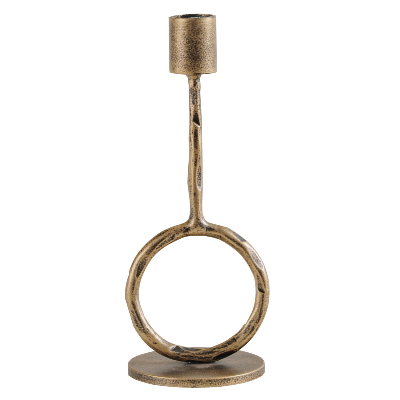 Ronde Antique Gold Candle Holder Small