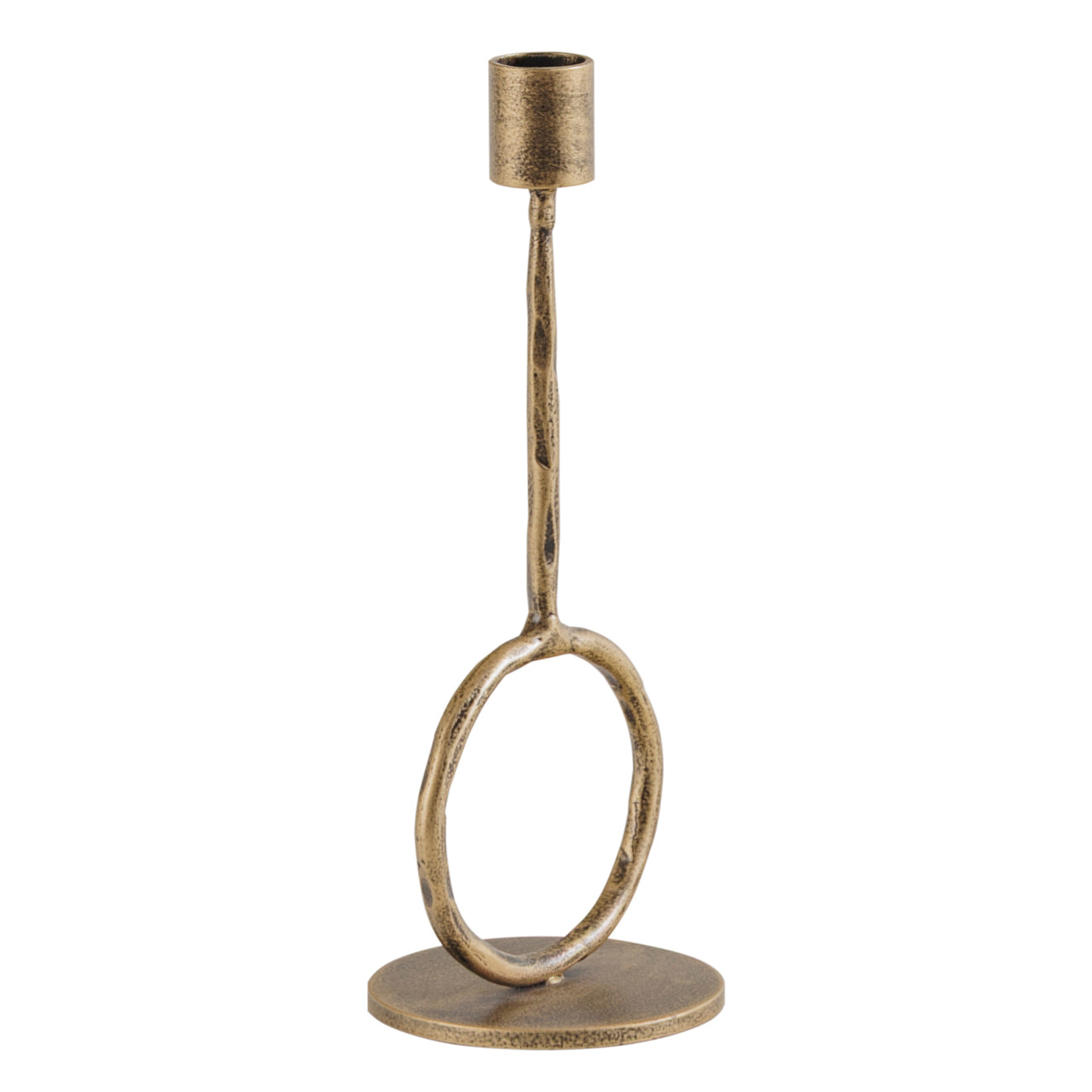 Ronde Antique Gold Candle Holder Large