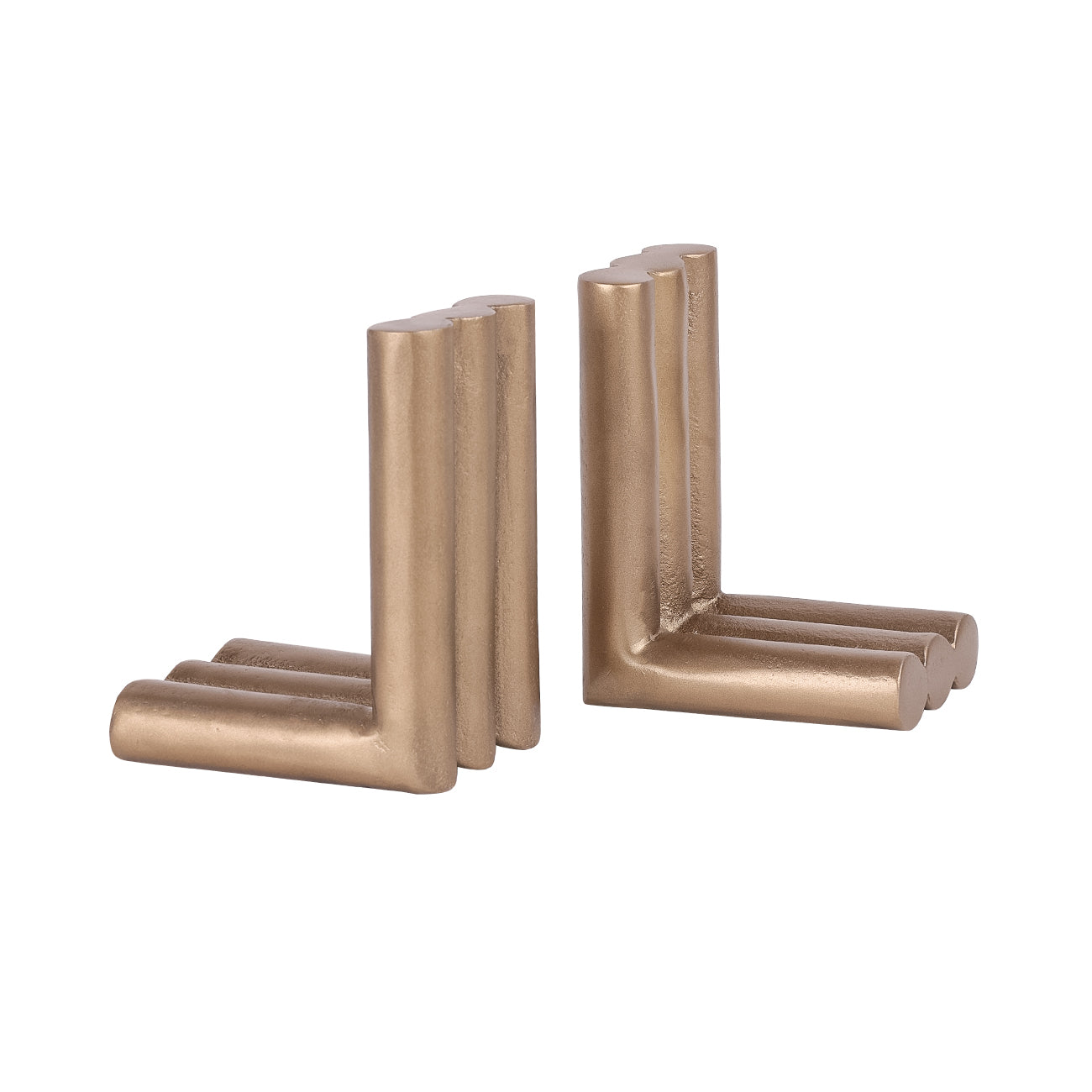 Ellie Brass Finish Aluminium Set of 2 Bookends