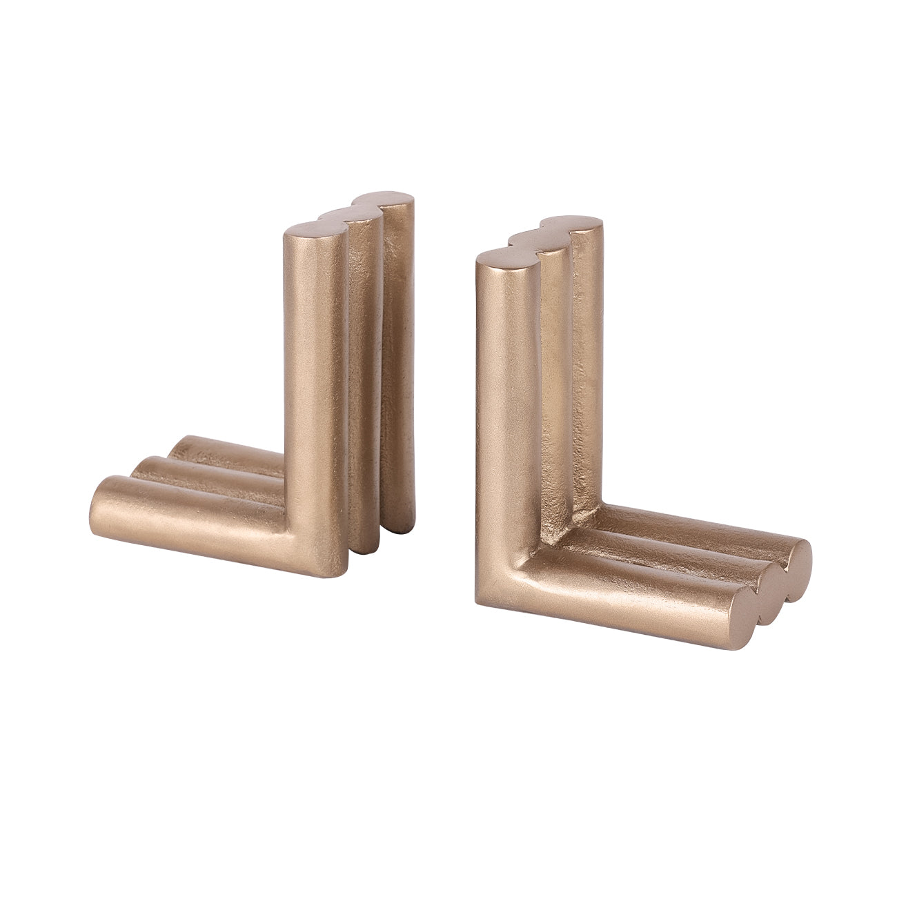 Ellie Brass Finish Aluminium Set of 2 Bookends