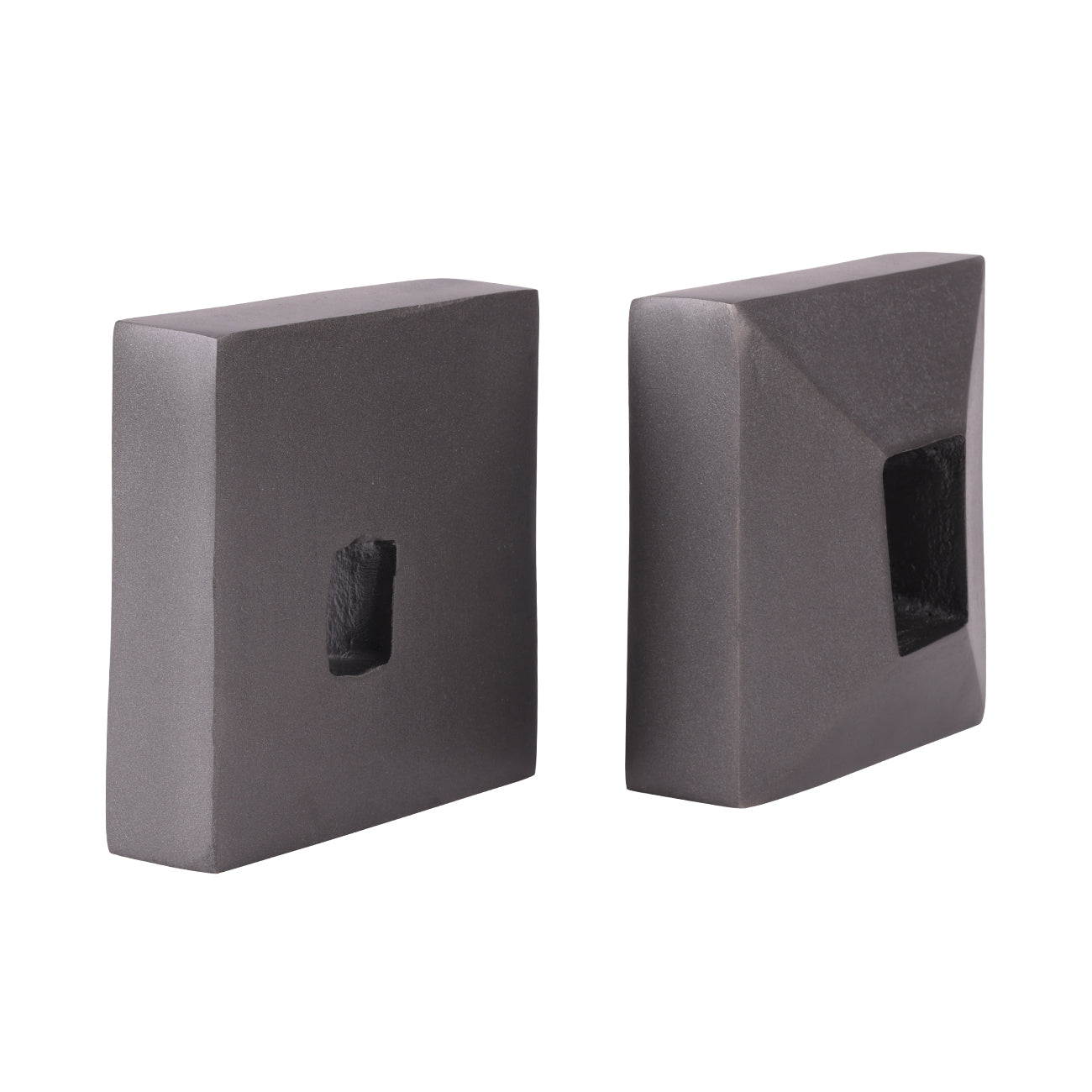 Geo Antique Lead Aluminium Set of 2 Bookends