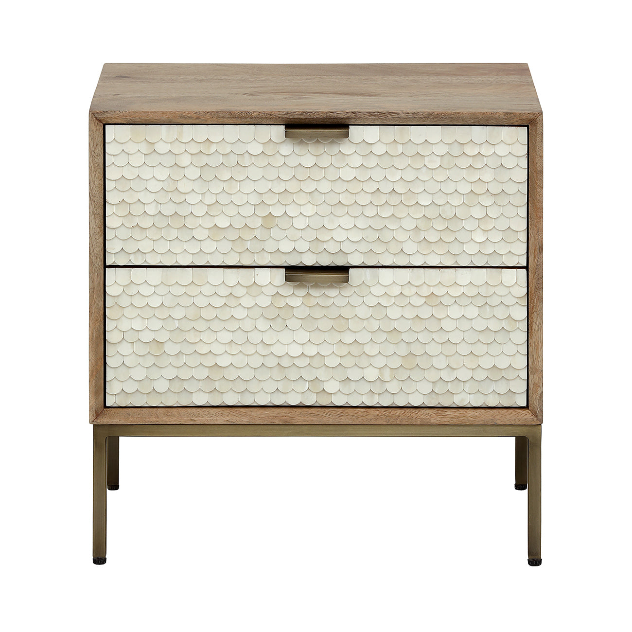 Nerida Bone Inlay Bedside Table